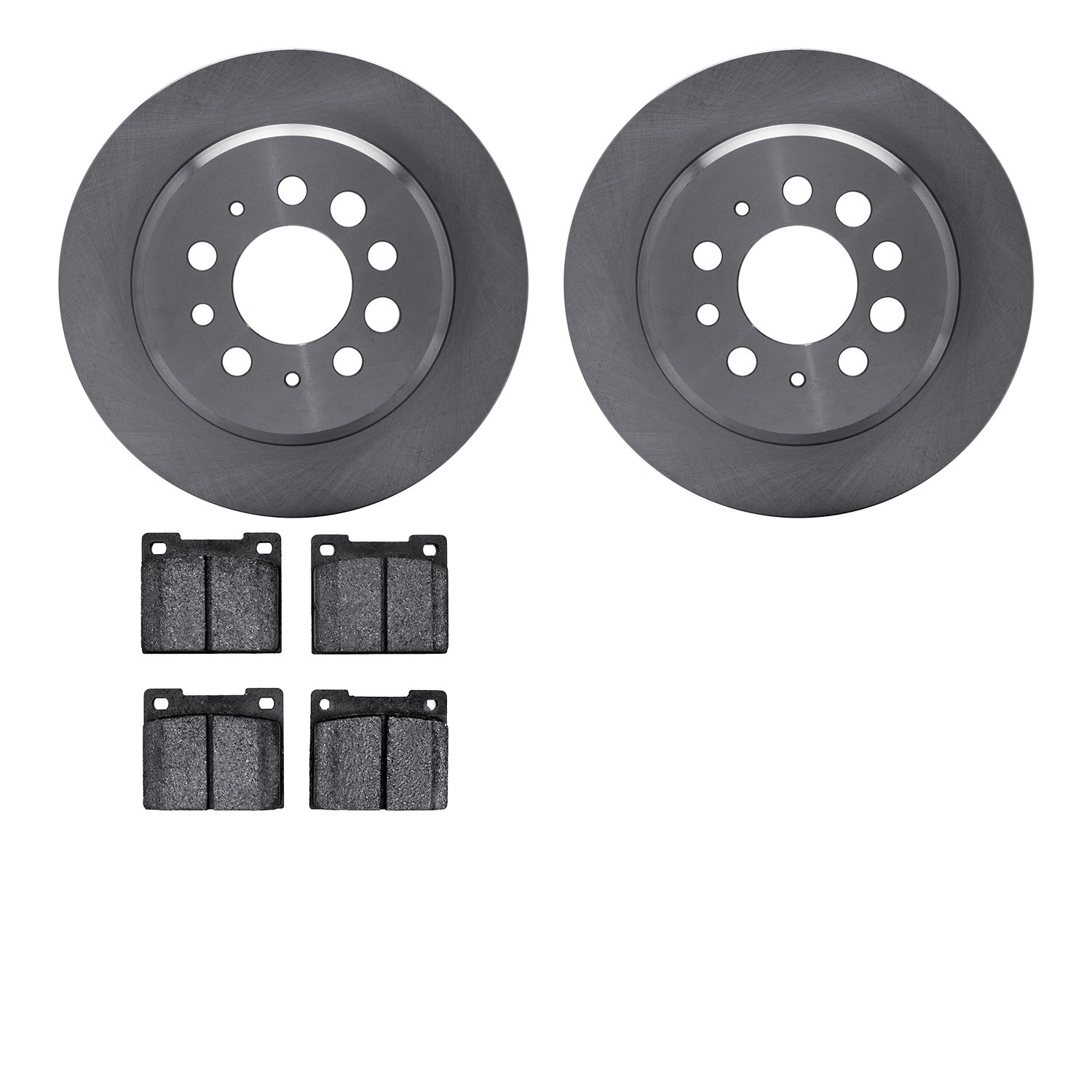 Brake Rotors w/5000 Advanced Brake Pads Kit, 1967-1974