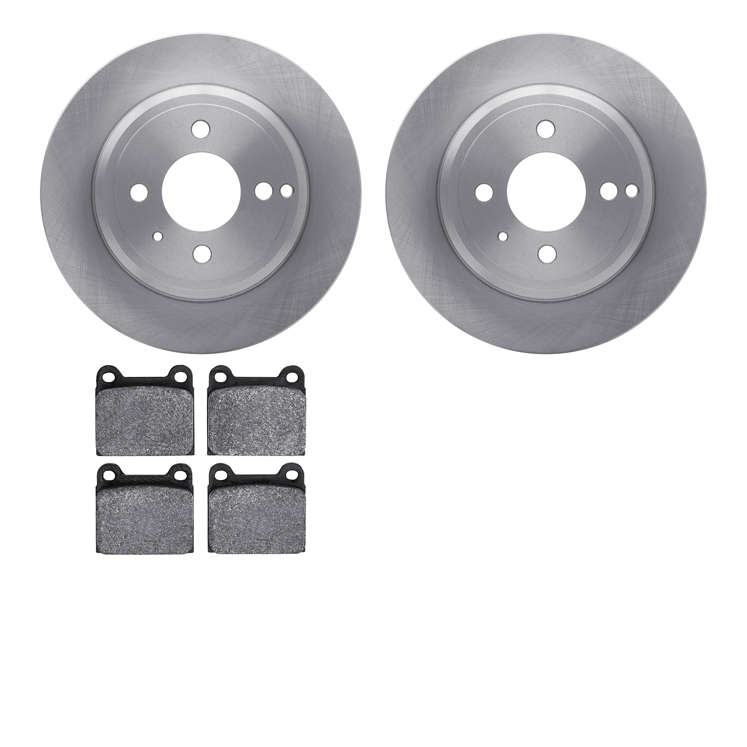 6502-27148 Brake Rotors w/5000 Advanced Brake Pads Kit, 1993-1995 Volvo, Position: Rear