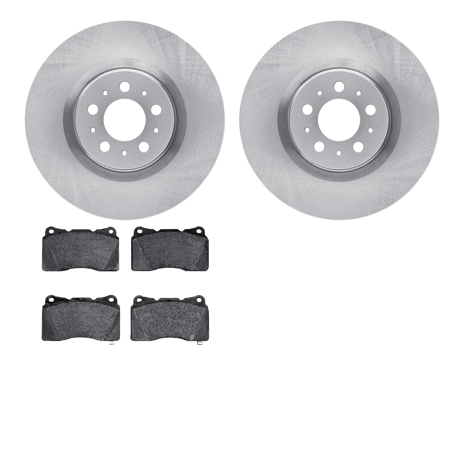 6502-27204 Brake Rotors w/5000 Advanced Brake Pads Kit, 2004-2007 Volvo, Position: Front