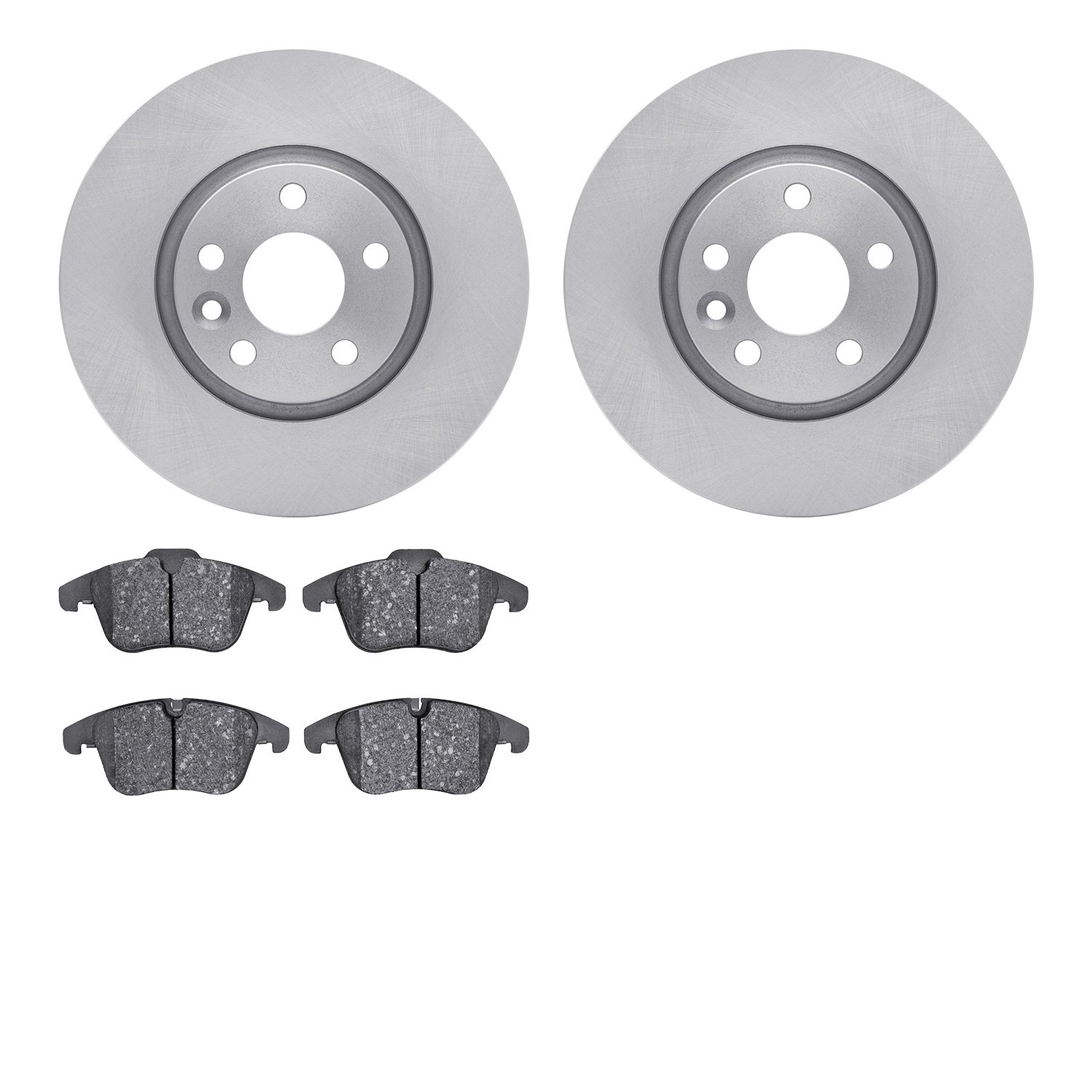 6502-27256 Brake Rotors w/5000 Advanced Brake Pads Kit, 2007-2018 Multiple Makes/Models, Position: Front