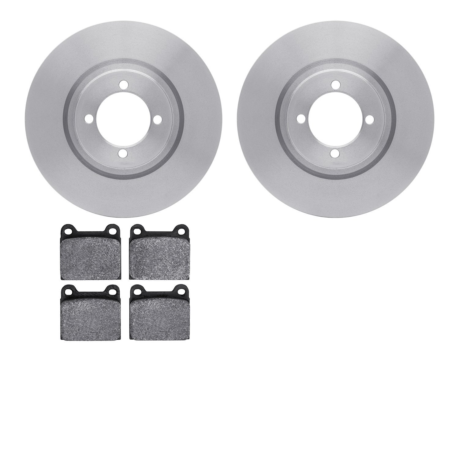 6502-31140 Brake Rotors w/5000 Advanced Brake Pads Kit, 1967-1969 BMW, Position: Front