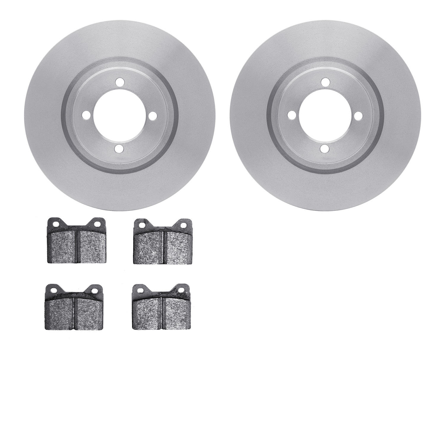 6502-31141 Brake Rotors w/5000 Advanced Brake Pads Kit, 1969-1976 BMW, Position: Front