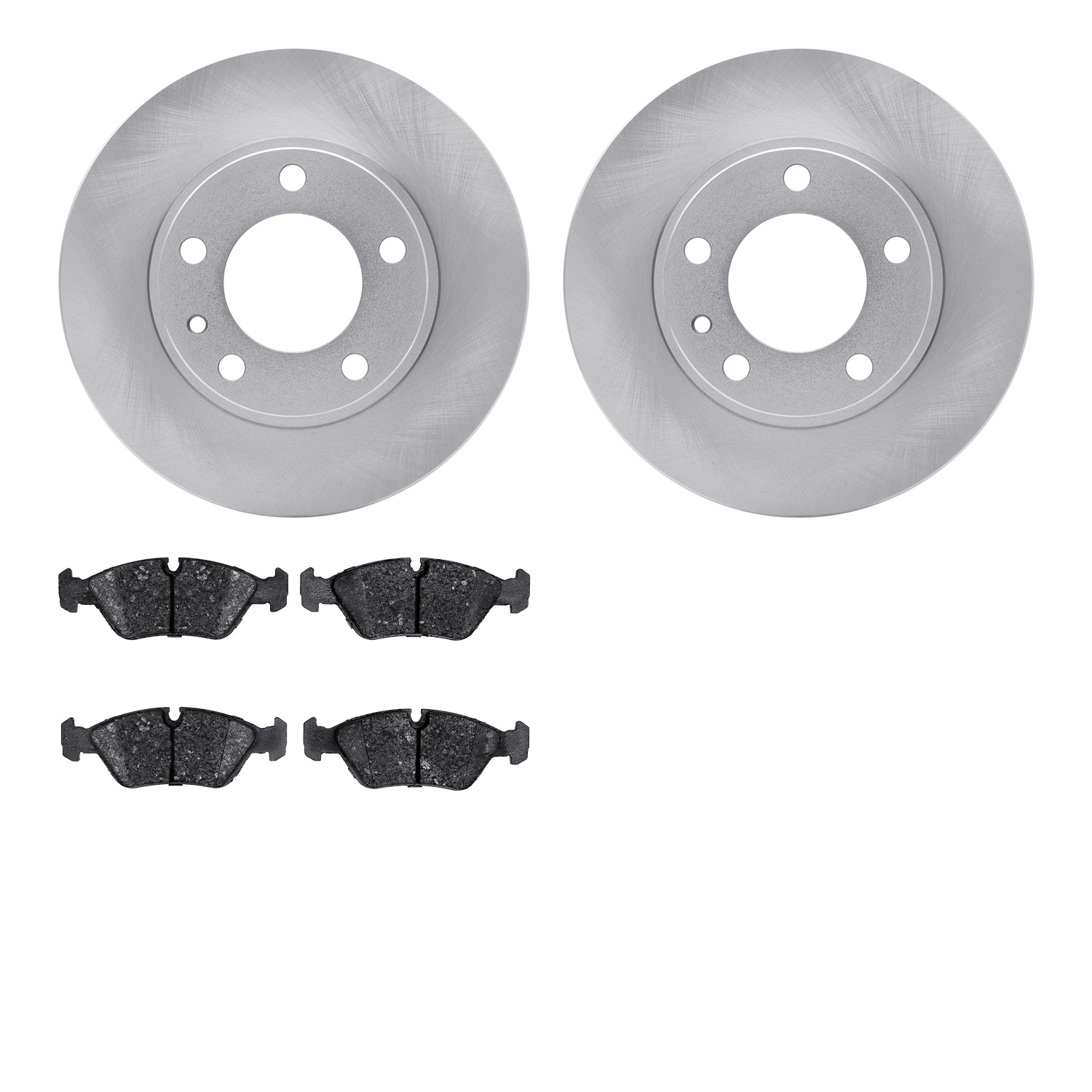 6502-31194 Brake Rotors w/5000 Advanced Brake Pads Kit, 1982-1989 BMW, Position: Front