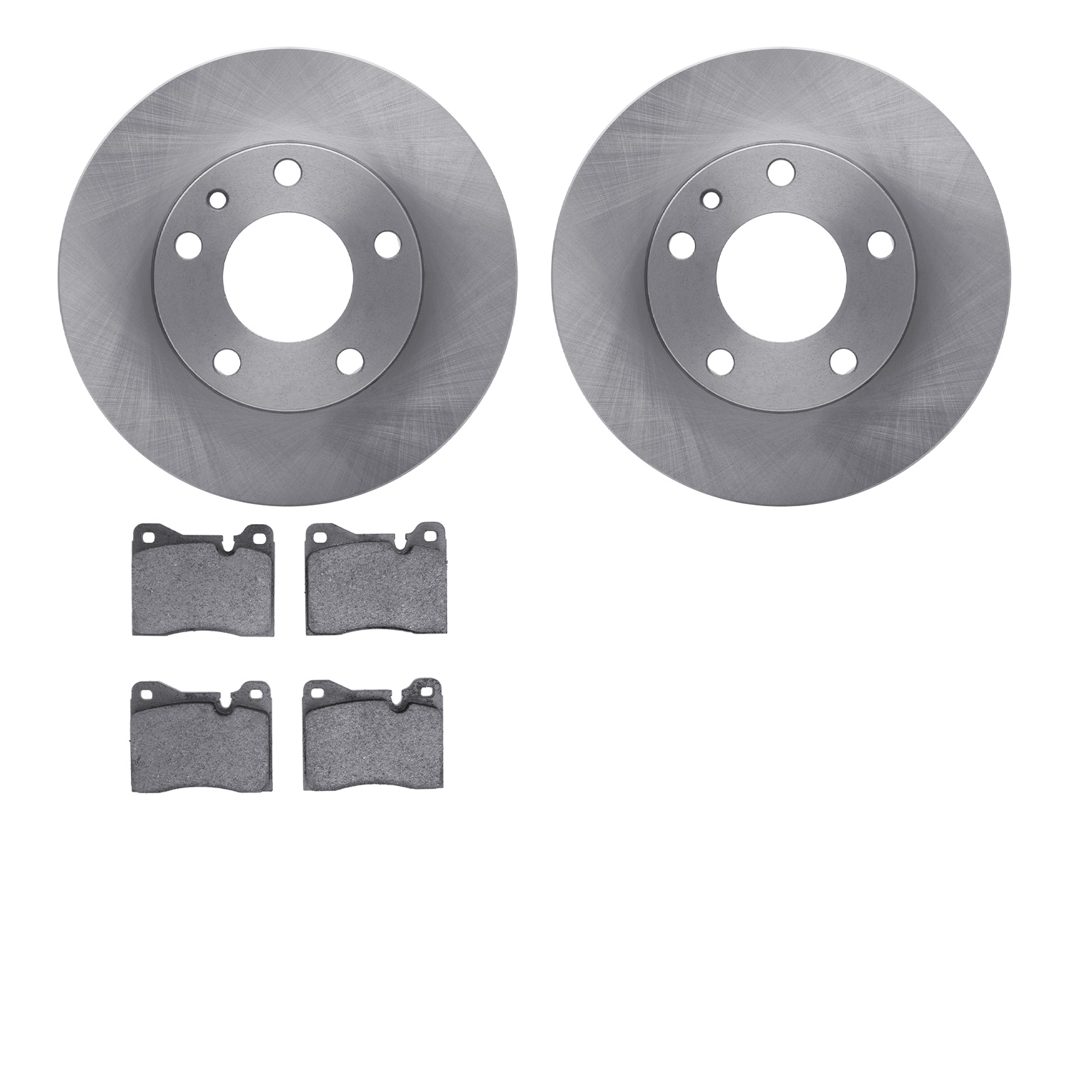 6502-31197 Brake Rotors w/5000 Advanced Brake Pads Kit, 1976-1976 BMW, Position: Front