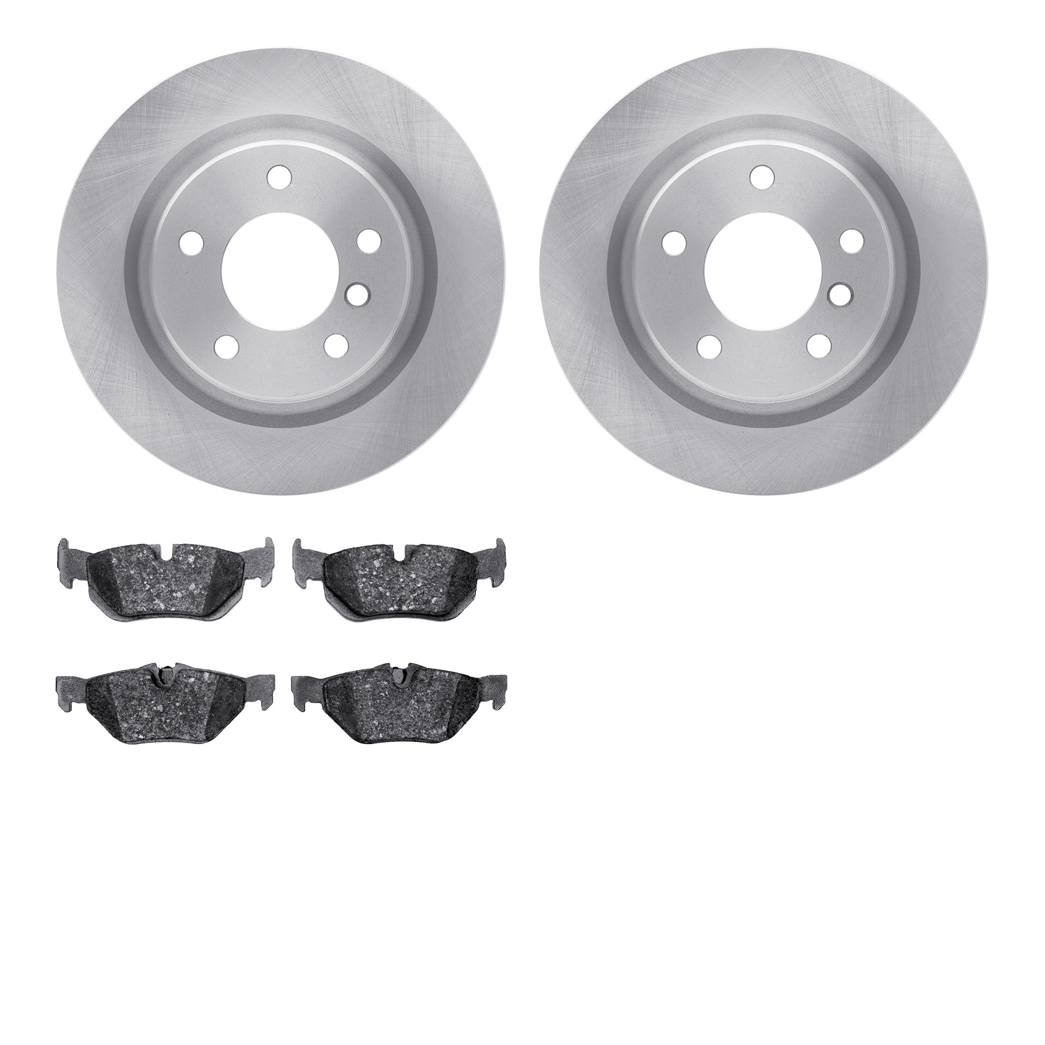 6502-31417 Brake Rotors w/5000 Advanced Brake Pads Kit, 2006-2013 BMW, Position: Rear