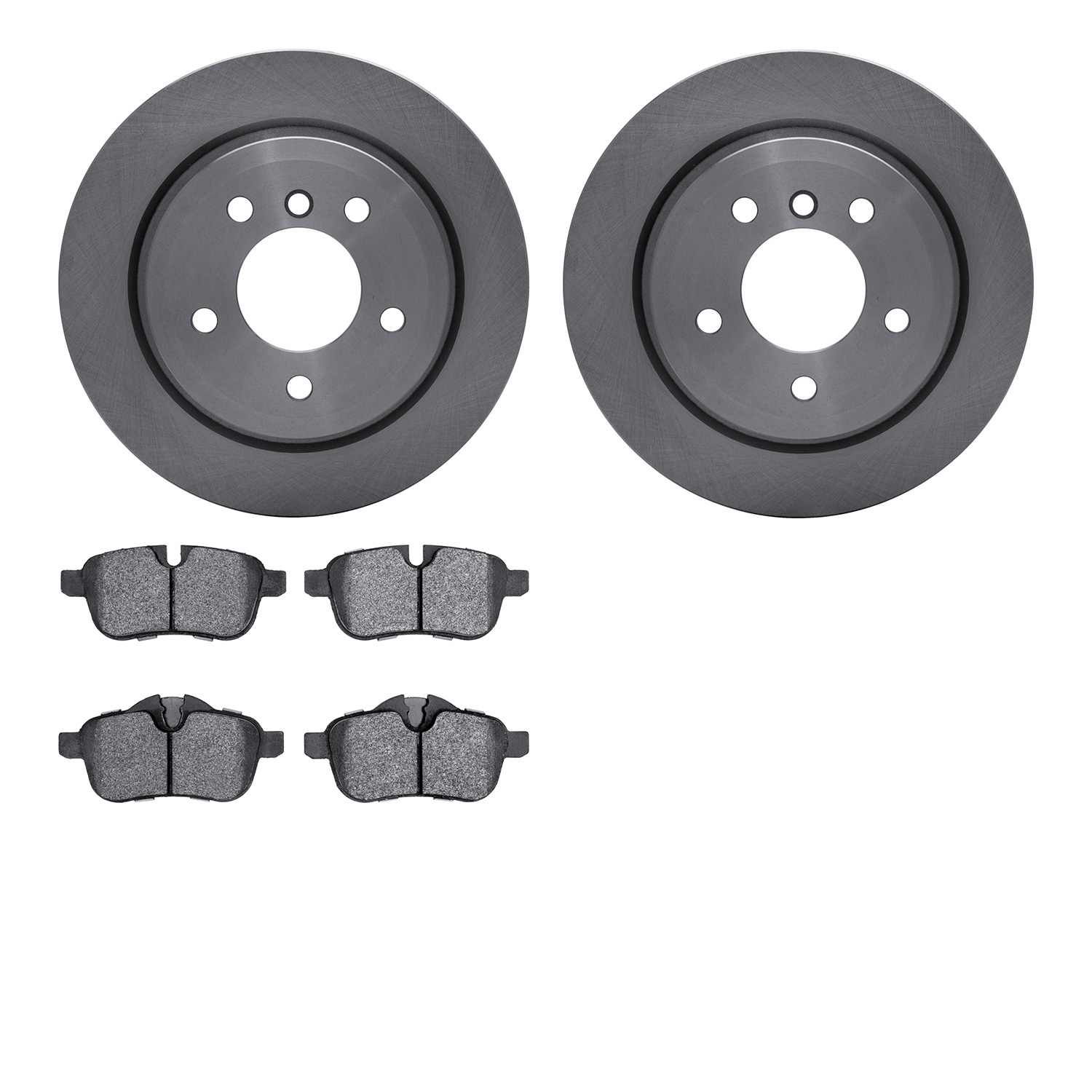 6502-31515 Brake Rotors w/5000 Advanced Brake Pads Kit, 2011-2016 BMW, Position: Rear