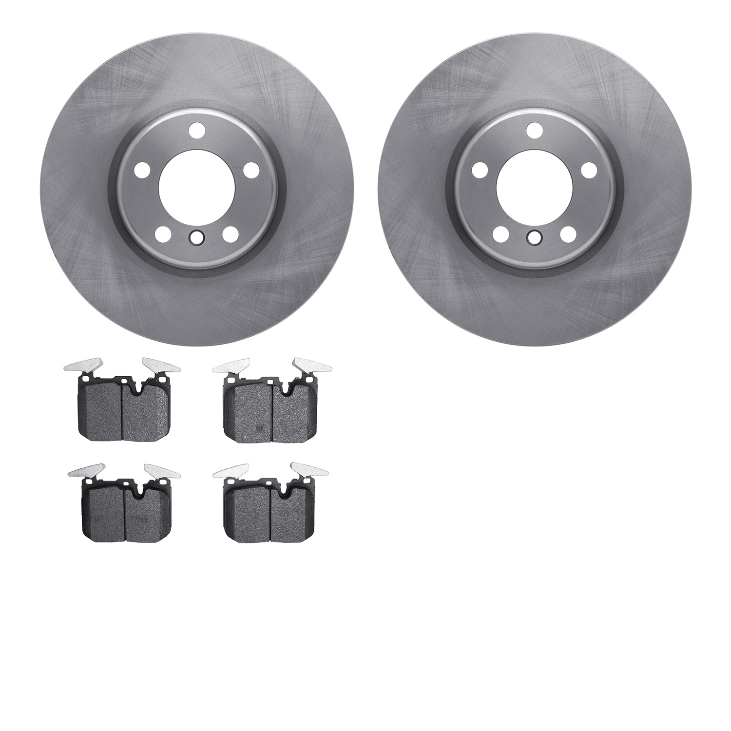 6502-31558 Brake Rotors w/5000 Advanced Brake Pads Kit, 2012-2021 BMW, Position: Front