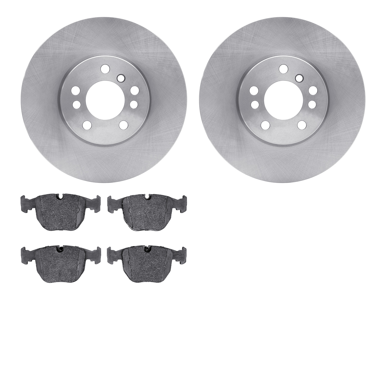 6502-31636 Brake Rotors w/5000 Advanced Brake Pads Kit, 2000-2006 BMW, Position: Front