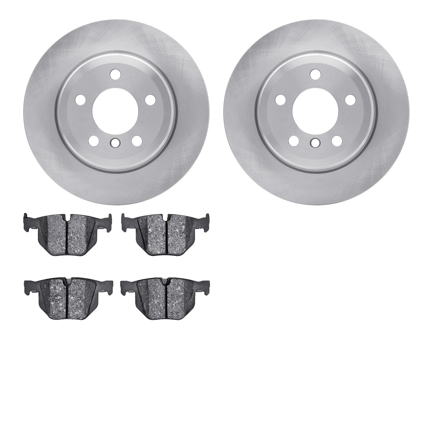 6502-31675 Brake Rotors w/5000 Advanced Brake Pads Kit, 2008-2019 BMW, Position: Rear