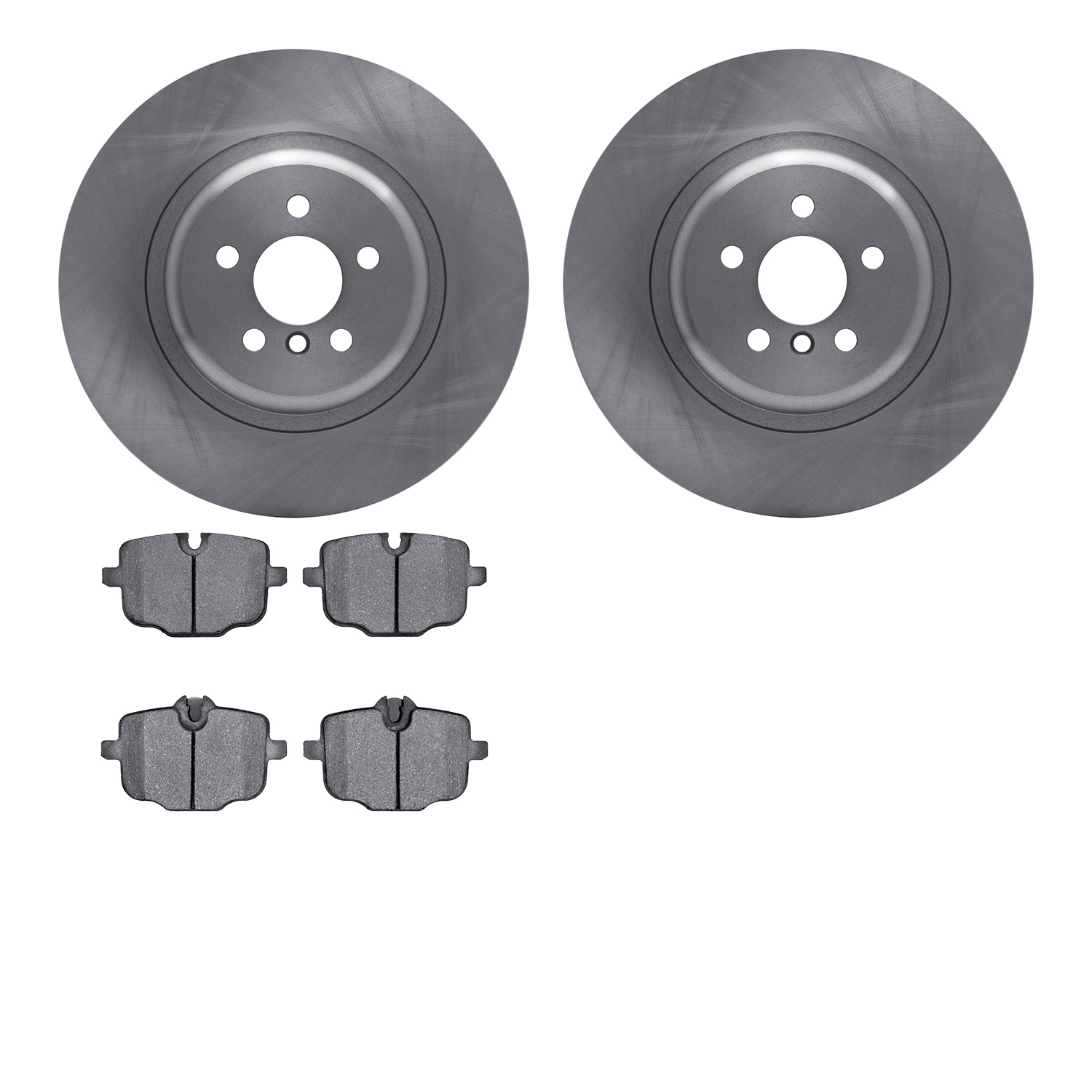 6502-31737 Brake Rotors w/5000 Advanced Brake Pads Kit, 2016-2020 BMW, Position: Rear