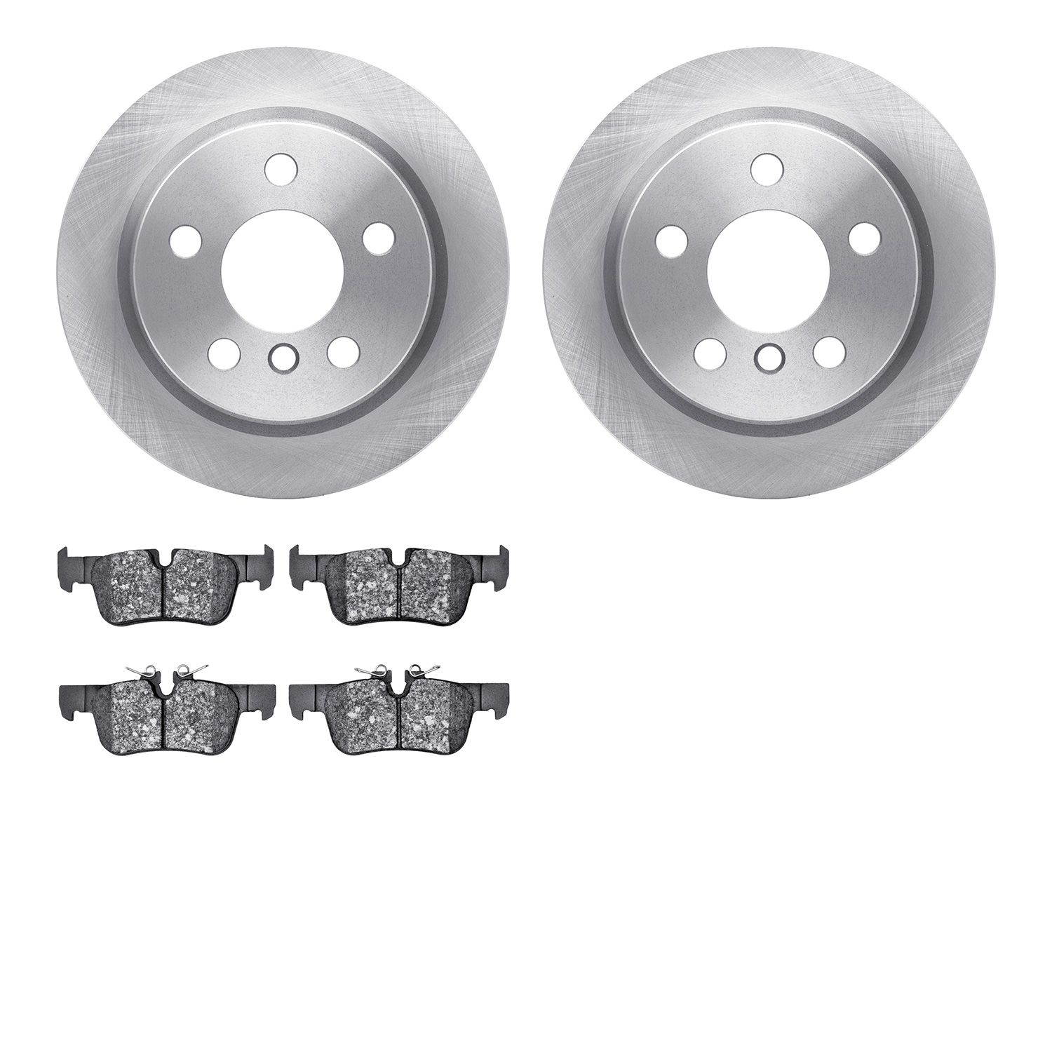 6502-32100 Brake Rotors w/5000 Advanced Brake Pads Kit, Fits Select Multiple Makes/Models, Position: Rear