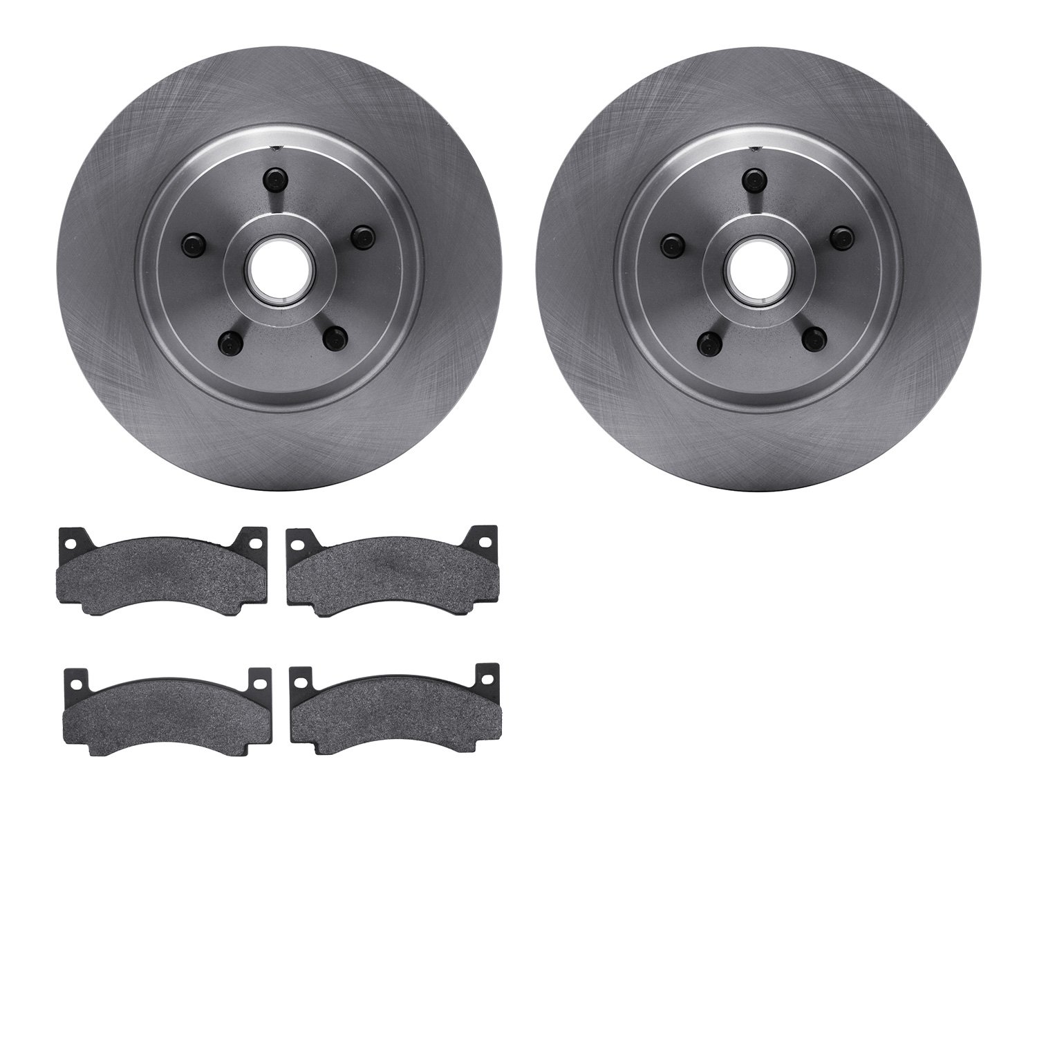 6502-39053 Brake Rotors w/5000 Advanced Brake Pads Kit, 1969-1973 Mopar, Position: Front