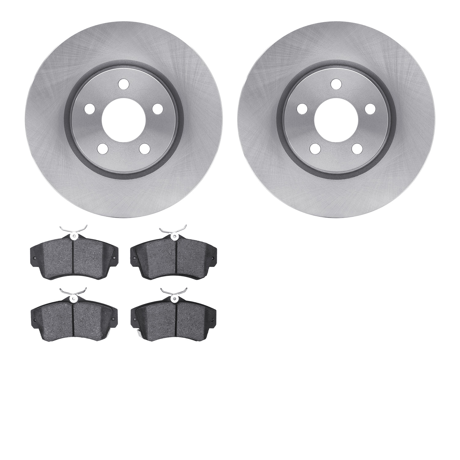 6502-39086 Brake Rotors w/5000 Advanced Brake Pads Kit, 2003-2009 Mopar, Position: Front