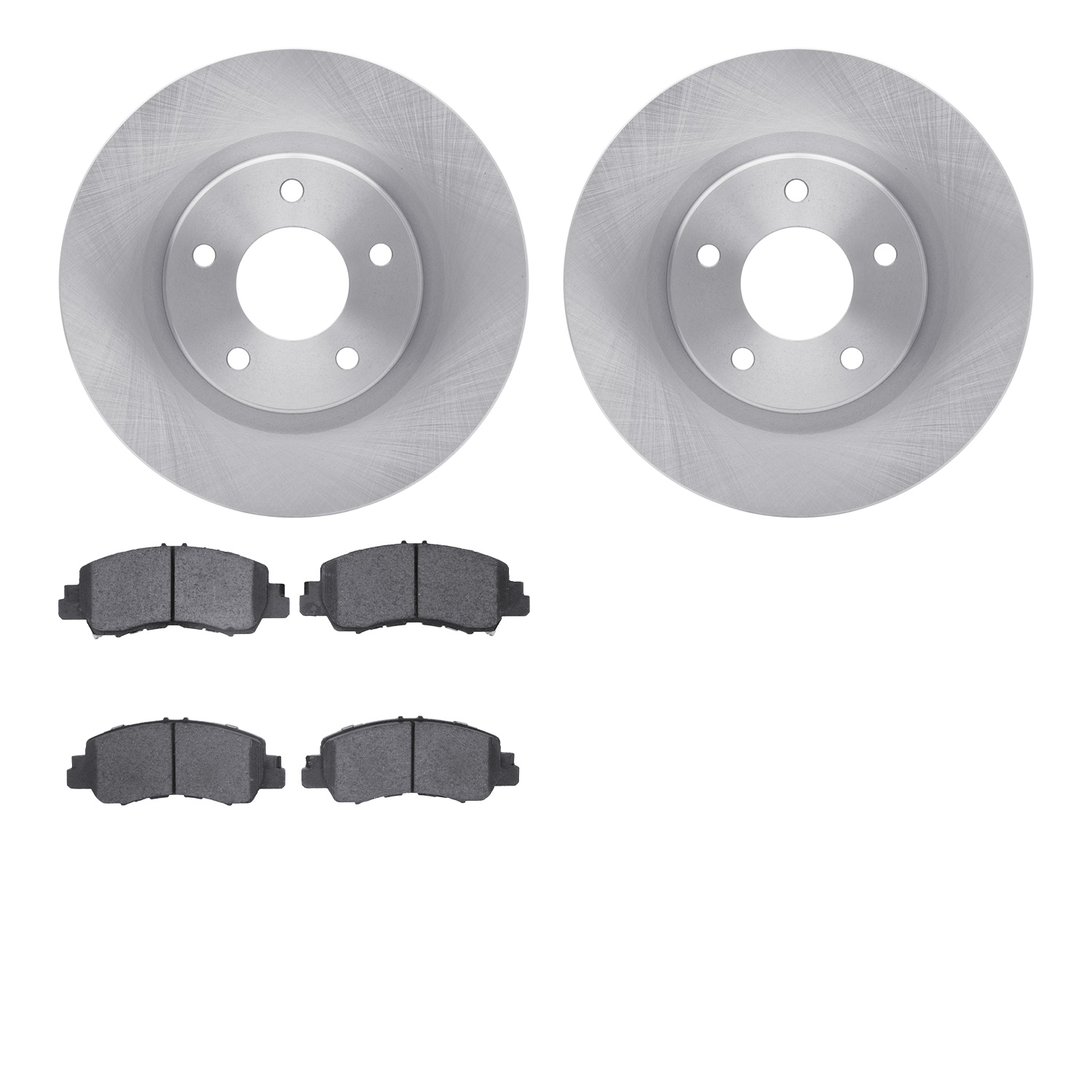 6502-39137 Brake Rotors w/5000 Advanced Brake Pads Kit, Fits Select Mitsubishi, Position: Front