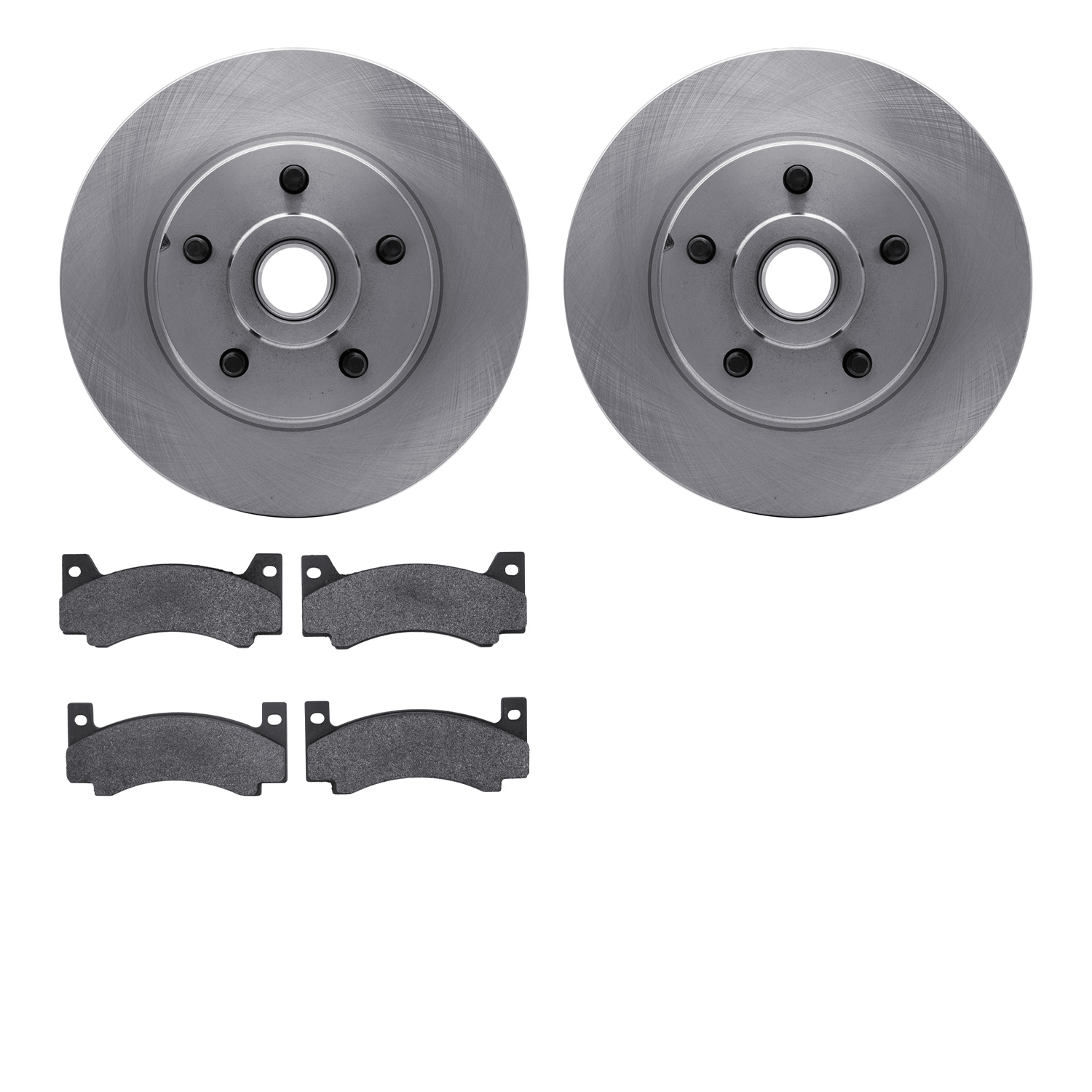 6502-40097 Brake Rotors w/5000 Advanced Brake Pads Kit, 1970-1972 Mopar, Position: Front