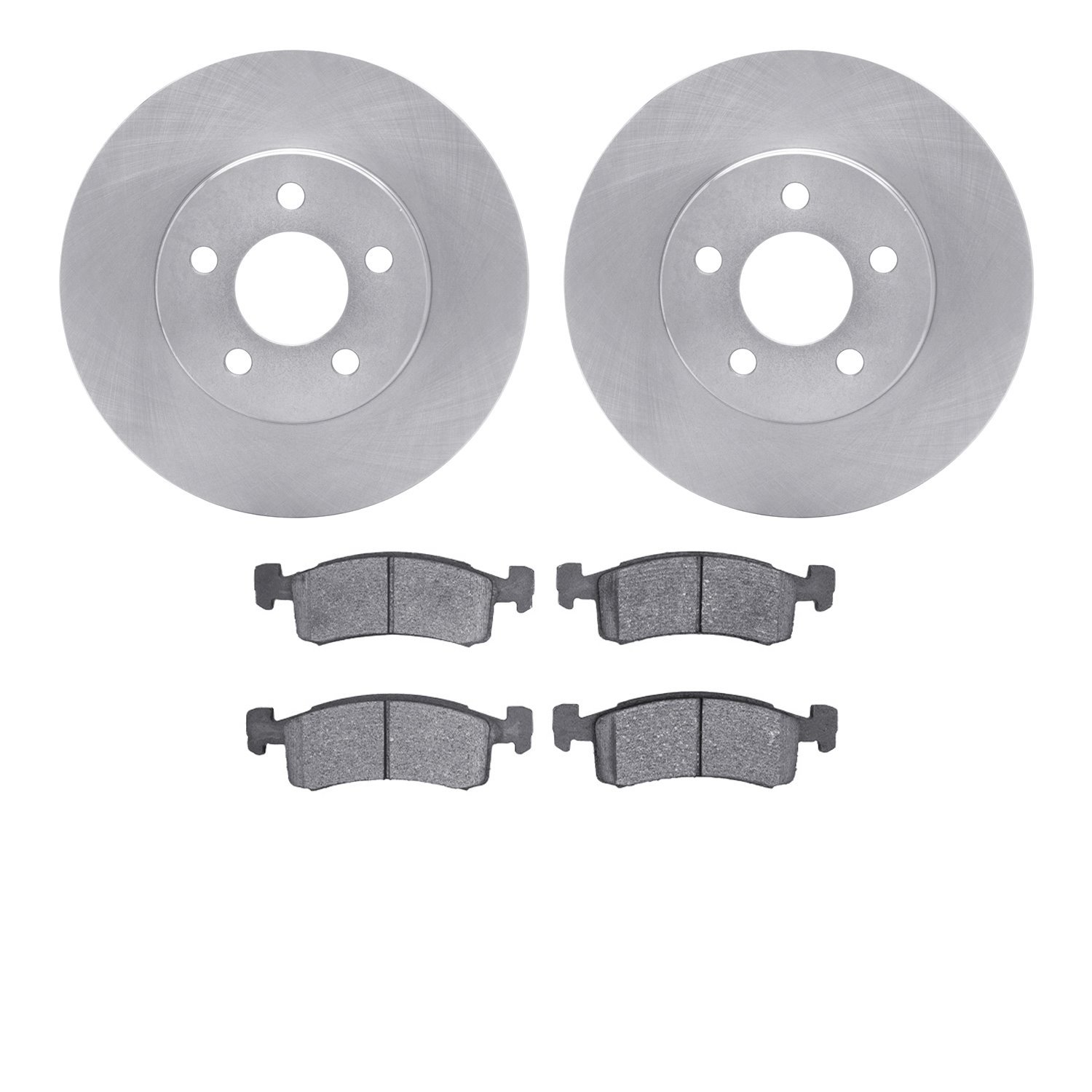 6502-40141 Brake Rotors w/5000 Advanced Brake Pads Kit, 1984-1991 Mopar, Position: Front