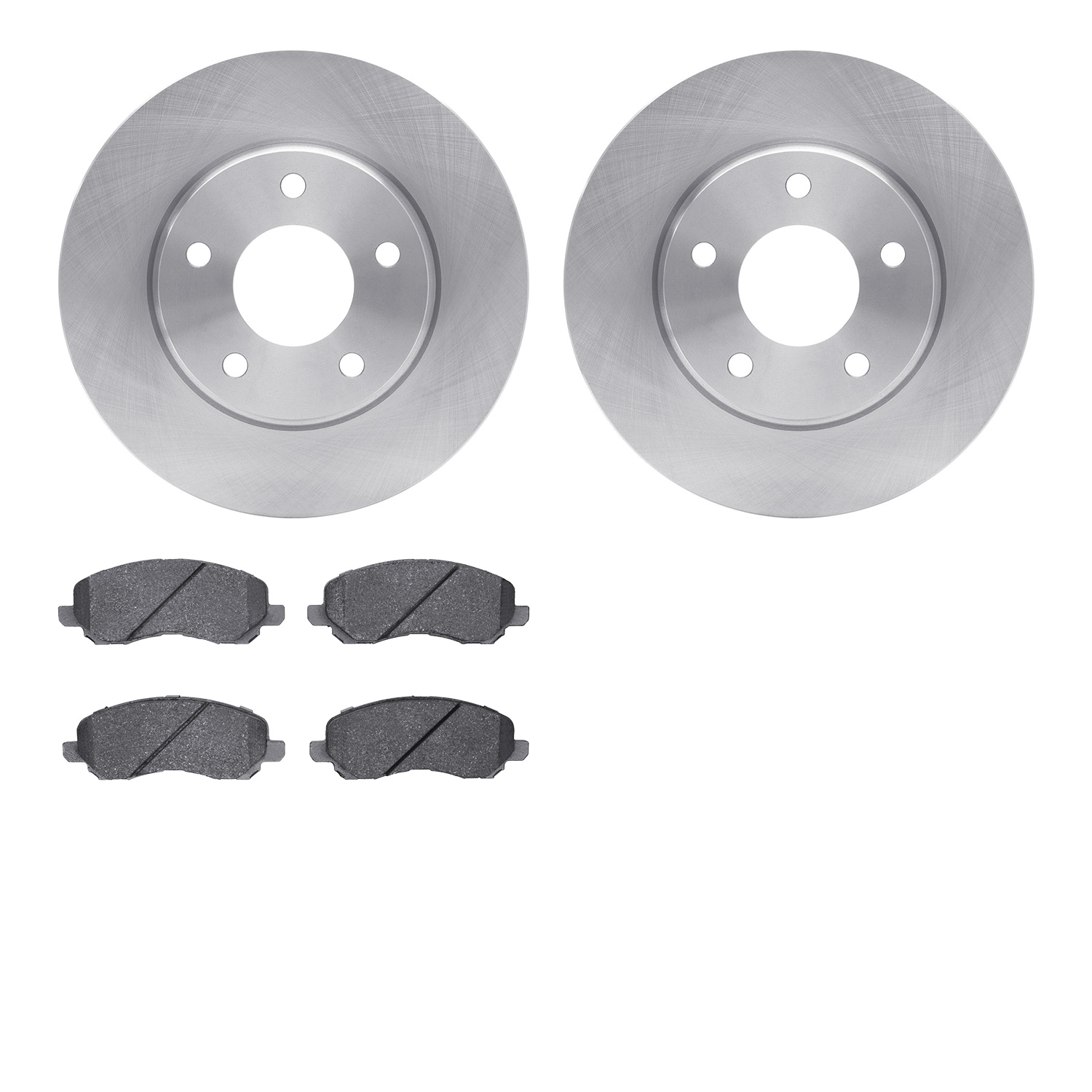 6502-40194 Brake Rotors w/5000 Advanced Brake Pads Kit, 2007-2017 Multiple Makes/Models, Position: Front