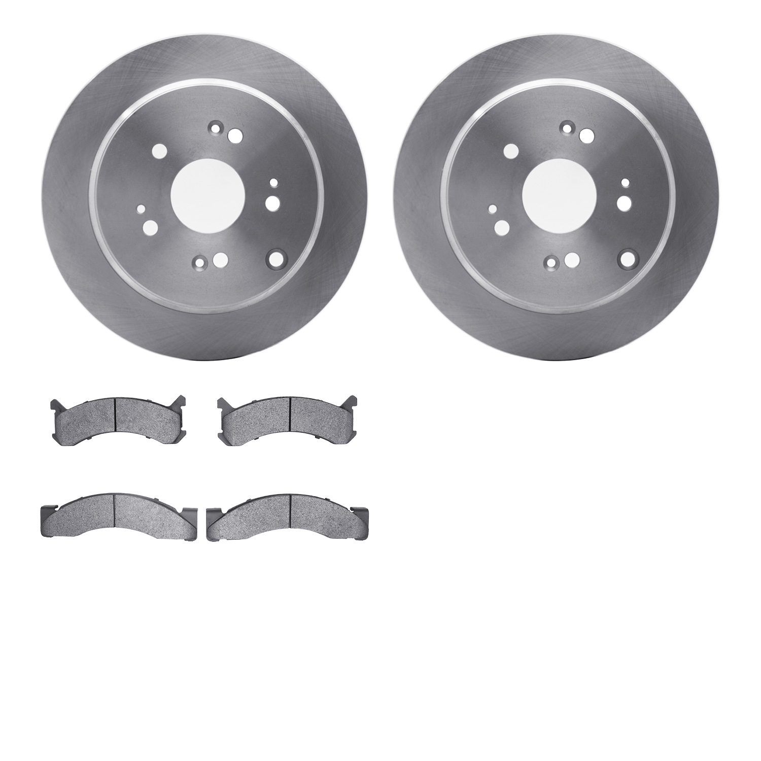 6502-40206 Brake Rotors w/5000 Advanced Brake Pads Kit, 1973-1974 Mopar, Position: Front