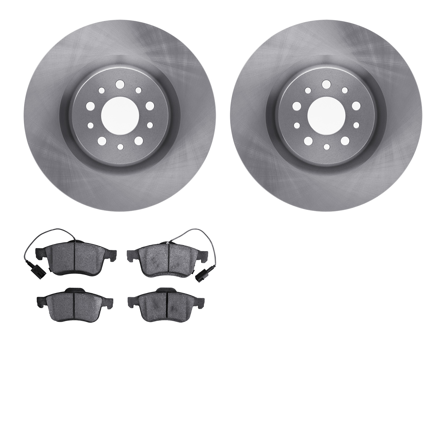 6502-40303 Brake Rotors w/5000 Advanced Brake Pads Kit, 2015-2021 Mopar, Position: Front