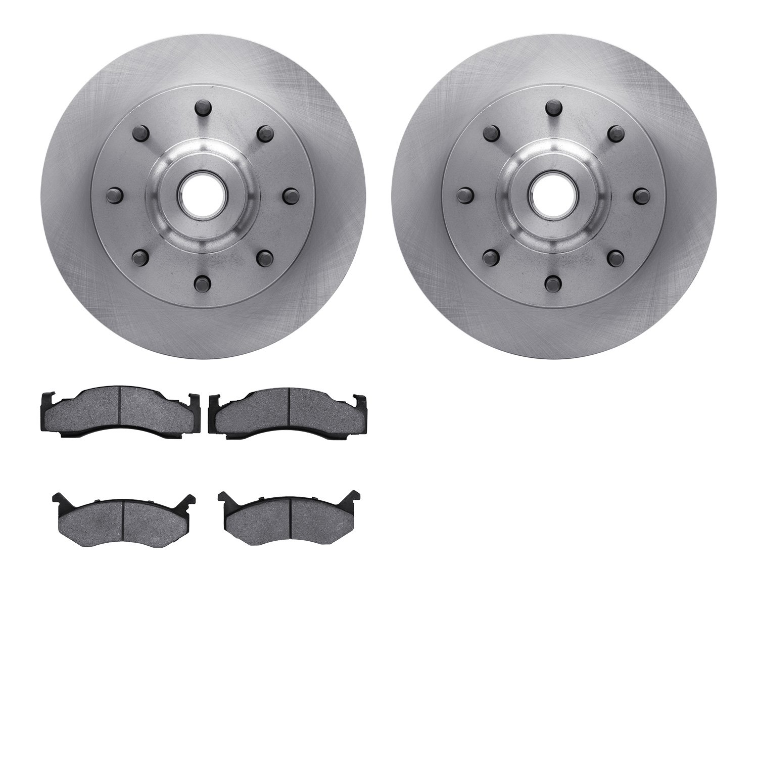 6502-40327 Brake Rotors w/5000 Advanced Brake Pads Kit, 1978-1997 Mopar, Position: Front