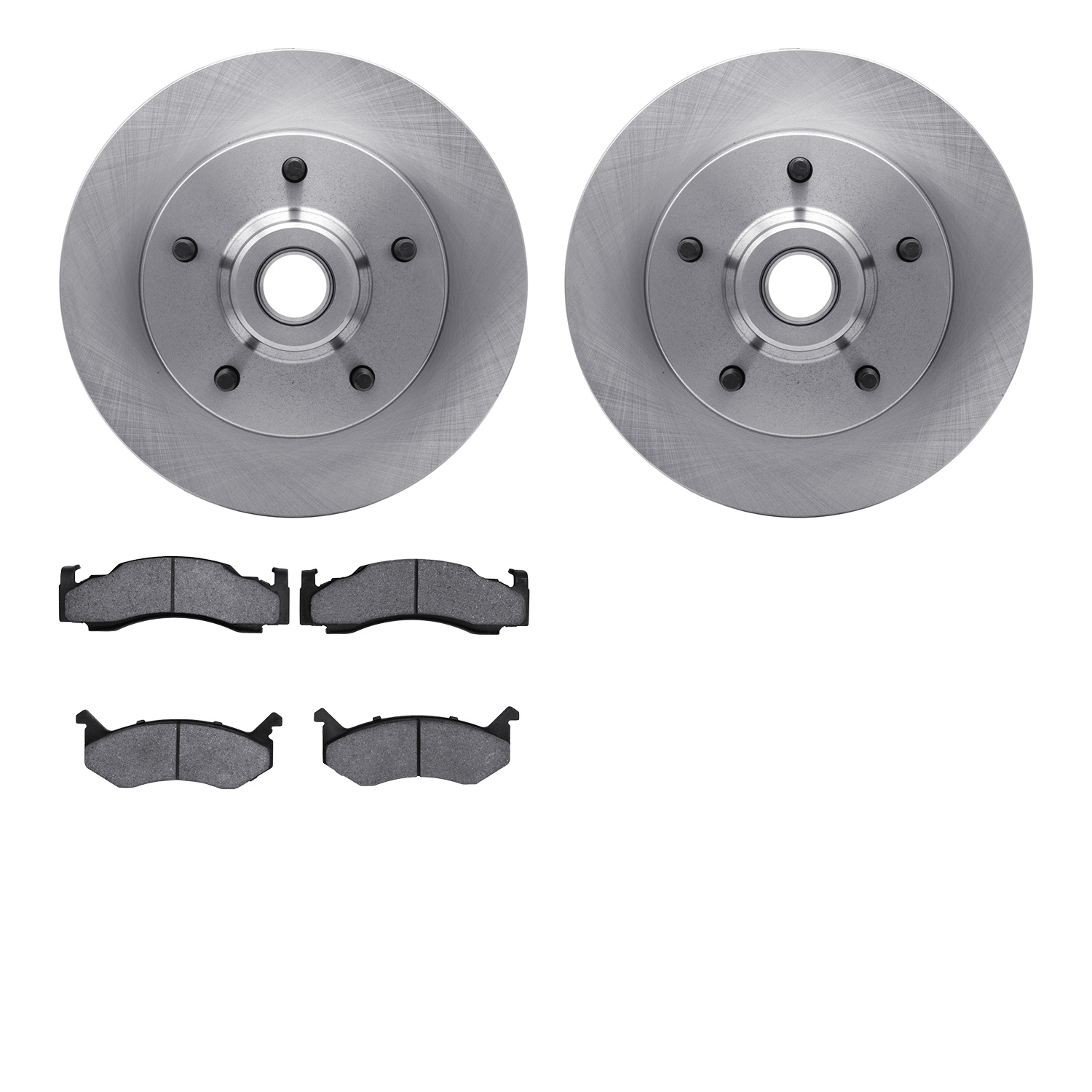 6502-40354 Brake Rotors w/5000 Advanced Brake Pads Kit, 1994-1997 Mopar, Position: Front