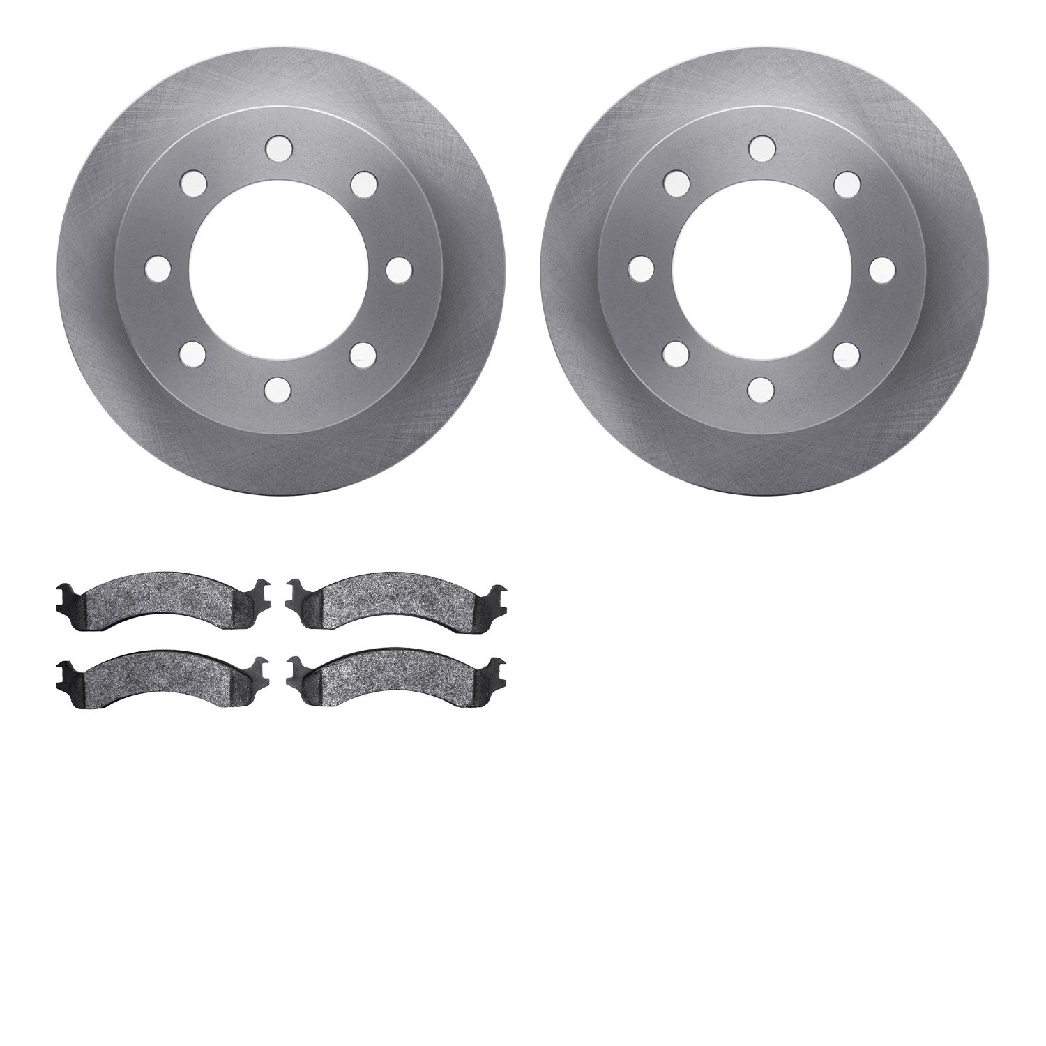 6502-40408 Brake Rotors w/5000 Advanced Brake Pads Kit, 2000-2002 Mopar, Position: Front