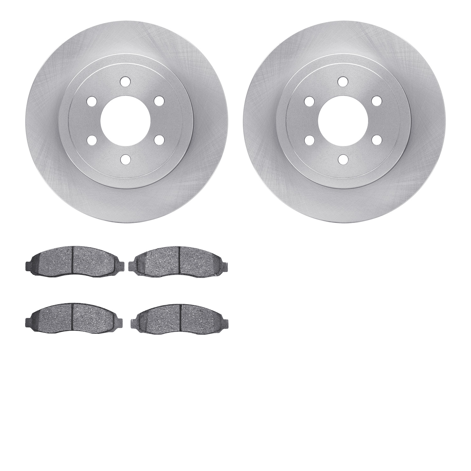 6502-40447 Brake Rotors w/5000 Advanced Brake Pads Kit, 2003-2004 Mopar, Position: Front