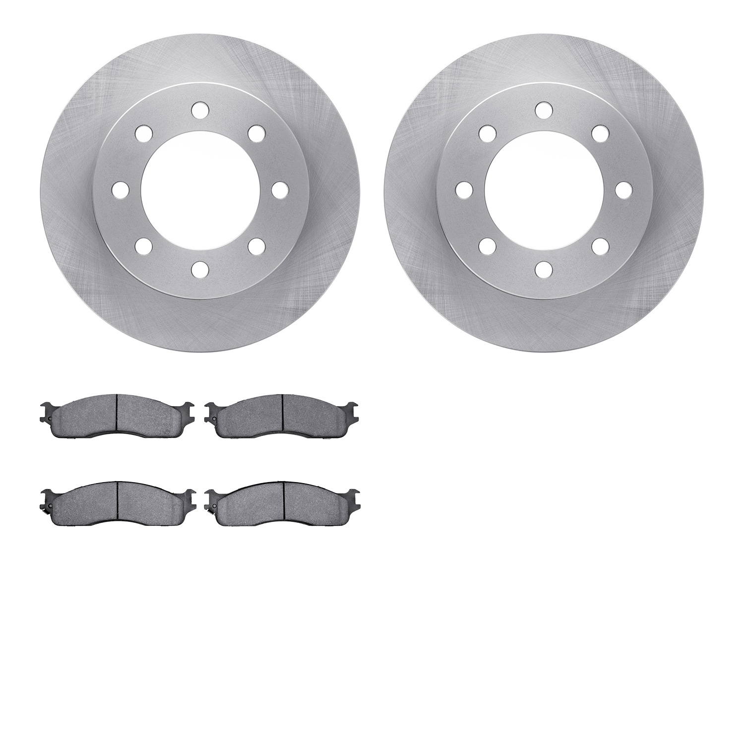 6502-40459 Brake Rotors w/5000 Advanced Brake Pads Kit, 2003-2008 Mopar, Position: Front