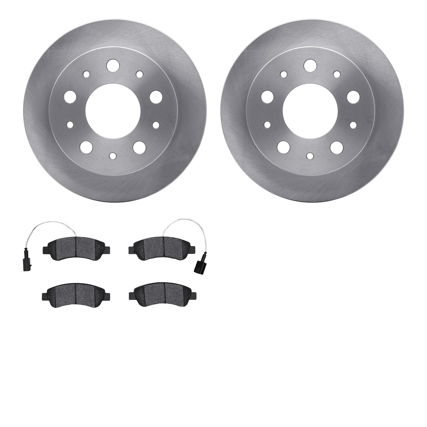 6502-40510 Brake Rotors w/5000 Advanced Brake Pads Kit, 2014-2021 Mopar, Position: Rear