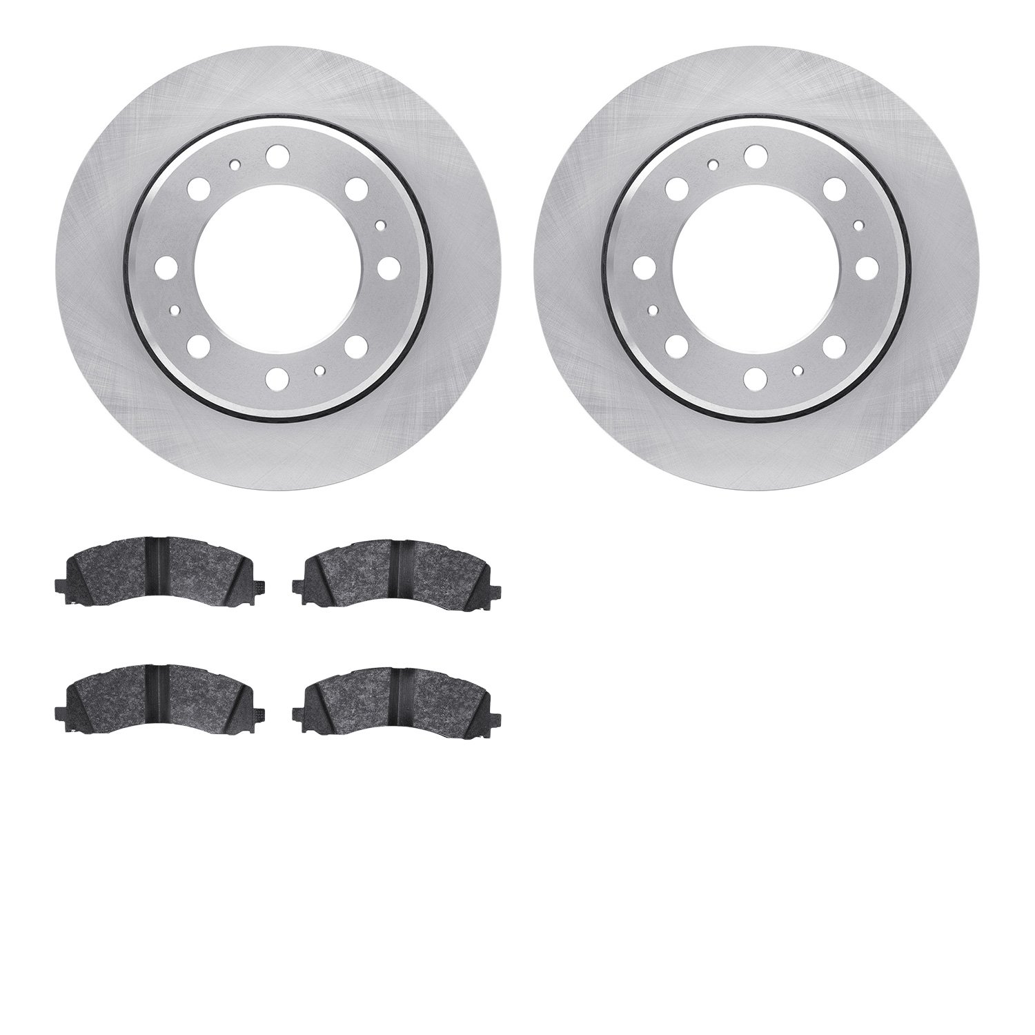 6502-40524 Brake Rotors w/5000 Advanced Brake Pads Kit, Fits Select Mopar, Position: Rear