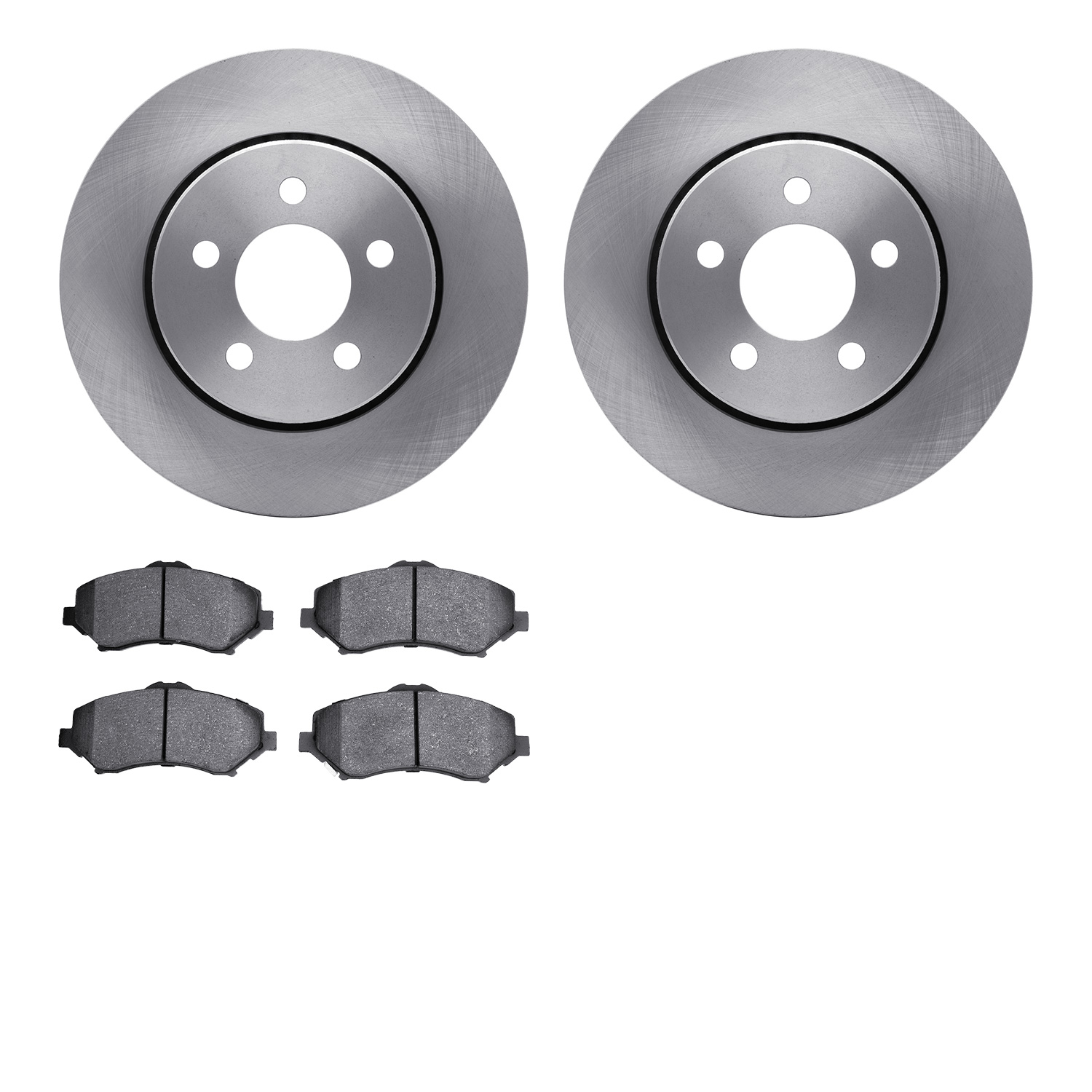 6502-42142 Brake Rotors w/5000 Advanced Brake Pads Kit, 2007-2012 Mopar, Position: Front