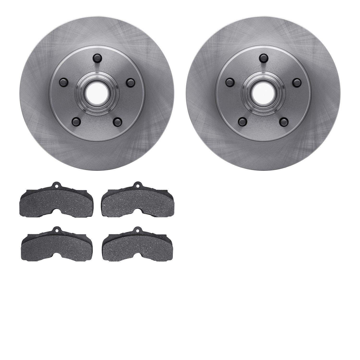 6502-47113 Brake Rotors w/5000 Advanced Brake Pads Kit, 1967-1968 GM, Position: Front