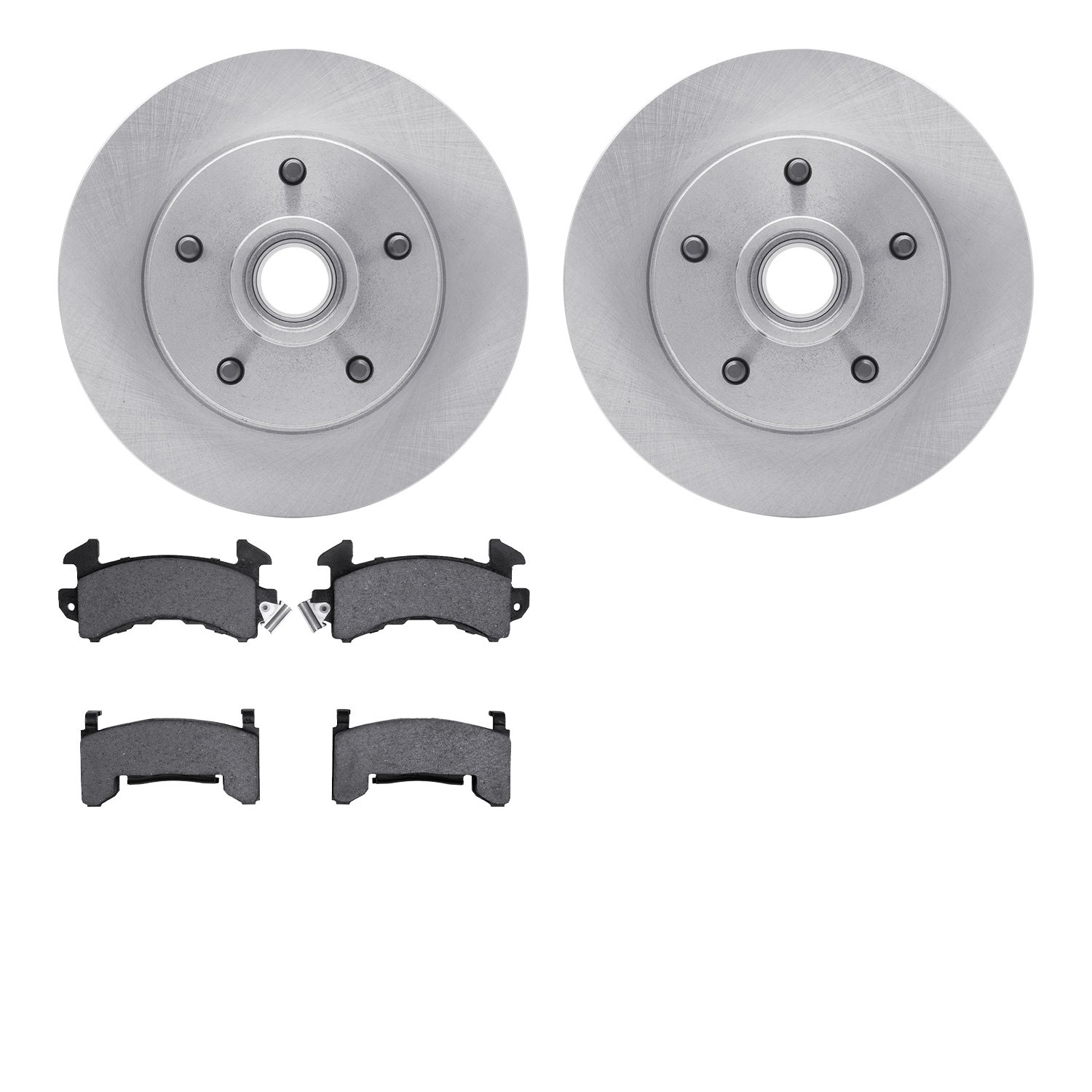 6502-47130 Brake Rotors w/5000 Advanced Brake Pads Kit, 1978-1978 GM, Position: Front