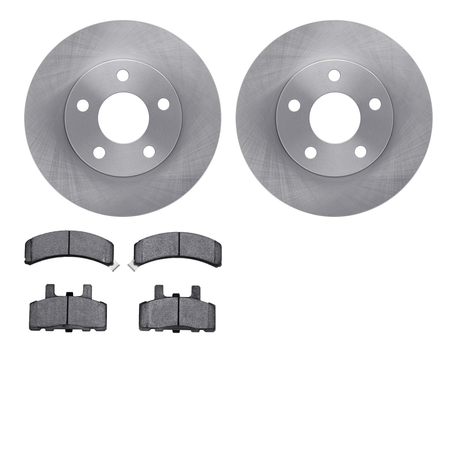 6502-47162 Brake Rotors w/5000 Advanced Brake Pads Kit, 1990-1992 GM, Position: Front