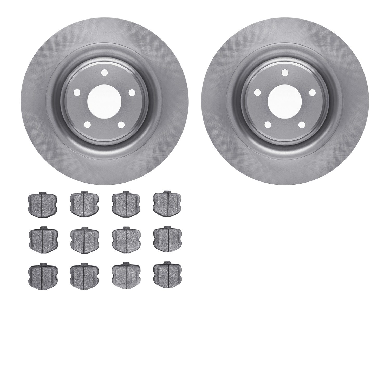 6502-47200 Brake Rotors w/5000 Advanced Brake Pads Kit, 2006-2013 GM, Position: Front