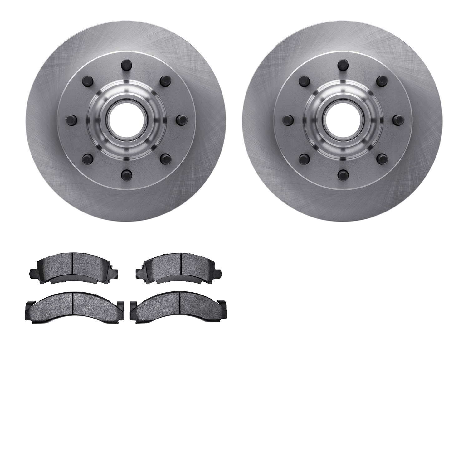 6502-48095 Brake Rotors w/5000 Advanced Brake Pads Kit, 1994-1995 GM, Position: Front