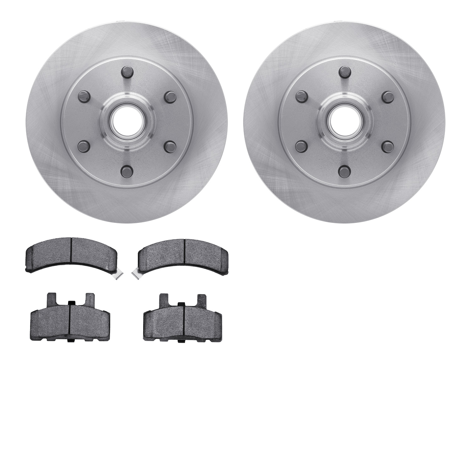 6502-48133 Brake Rotors w/5000 Advanced Brake Pads Kit, 1990-1996 GM, Position: Front