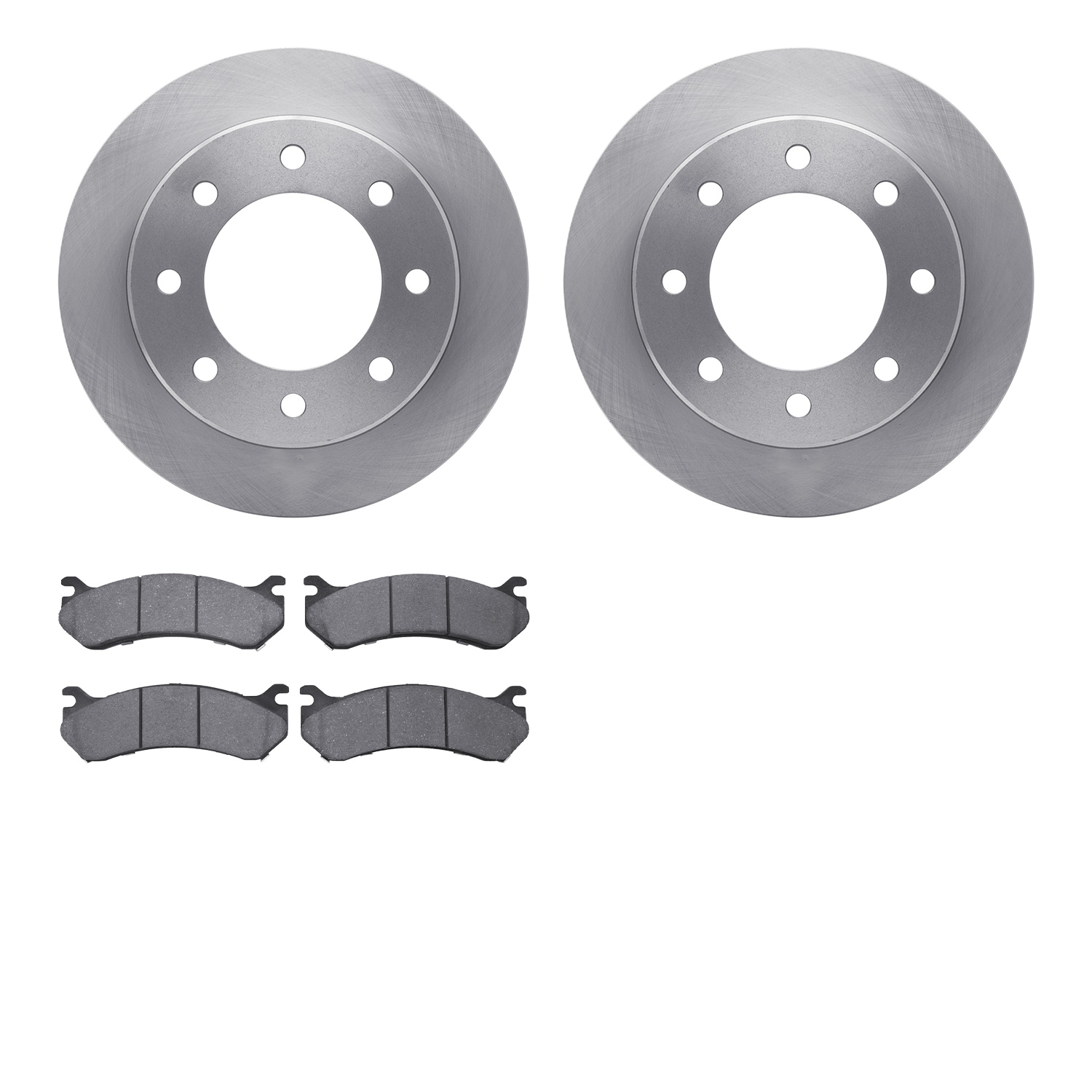 6502-48237 Brake Rotors w/5000 Advanced Brake Pads Kit, 1999-2009 GM, Position: Rear