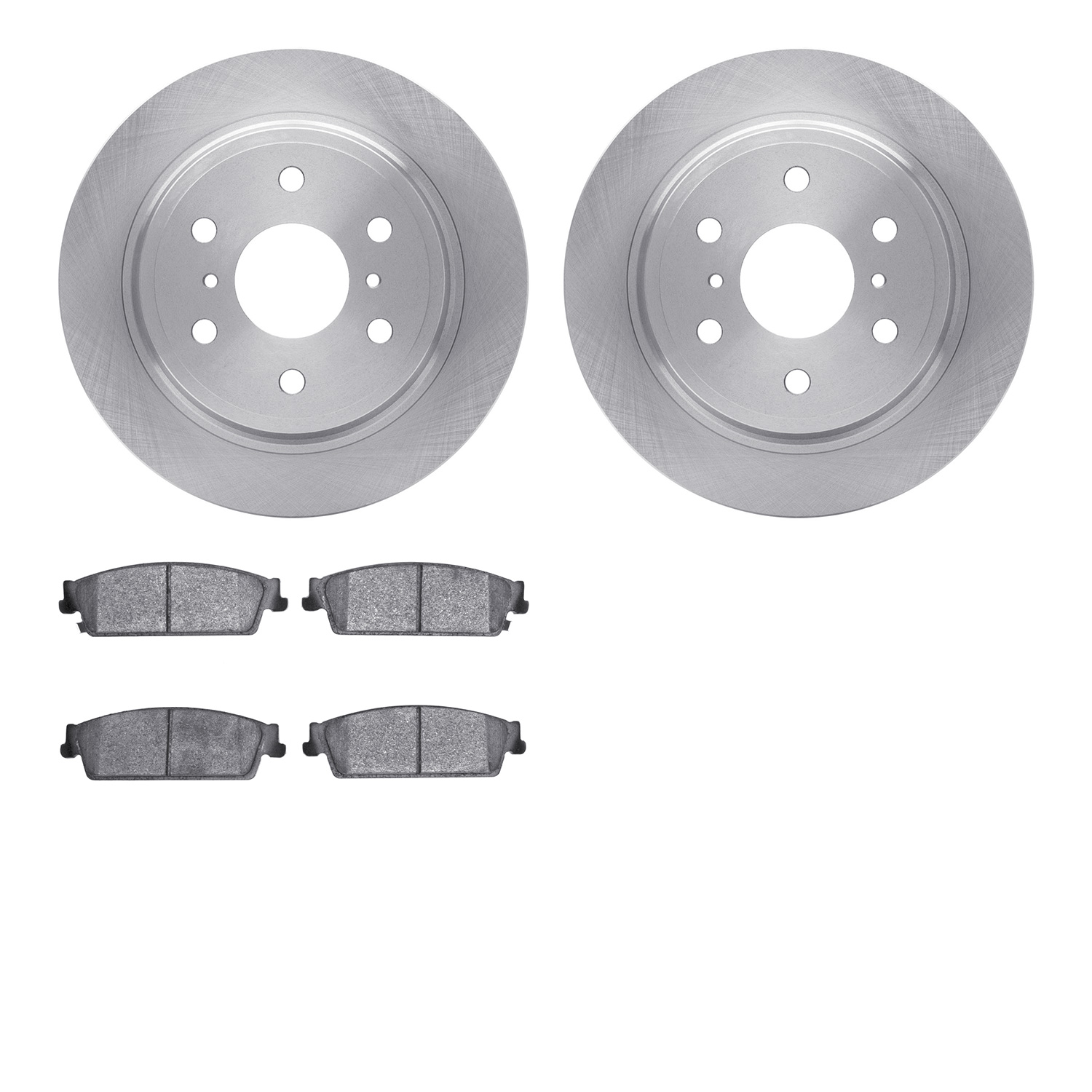 6502-48309 Brake Rotors w/5000 Advanced Brake Pads Kit, 2007-2014 GM, Position: Rear