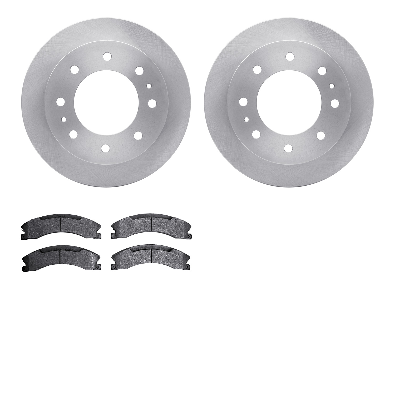 6502-48342 Brake Rotors w/5000 Advanced Brake Pads Kit, 2011-2019 GM, Position: Rear