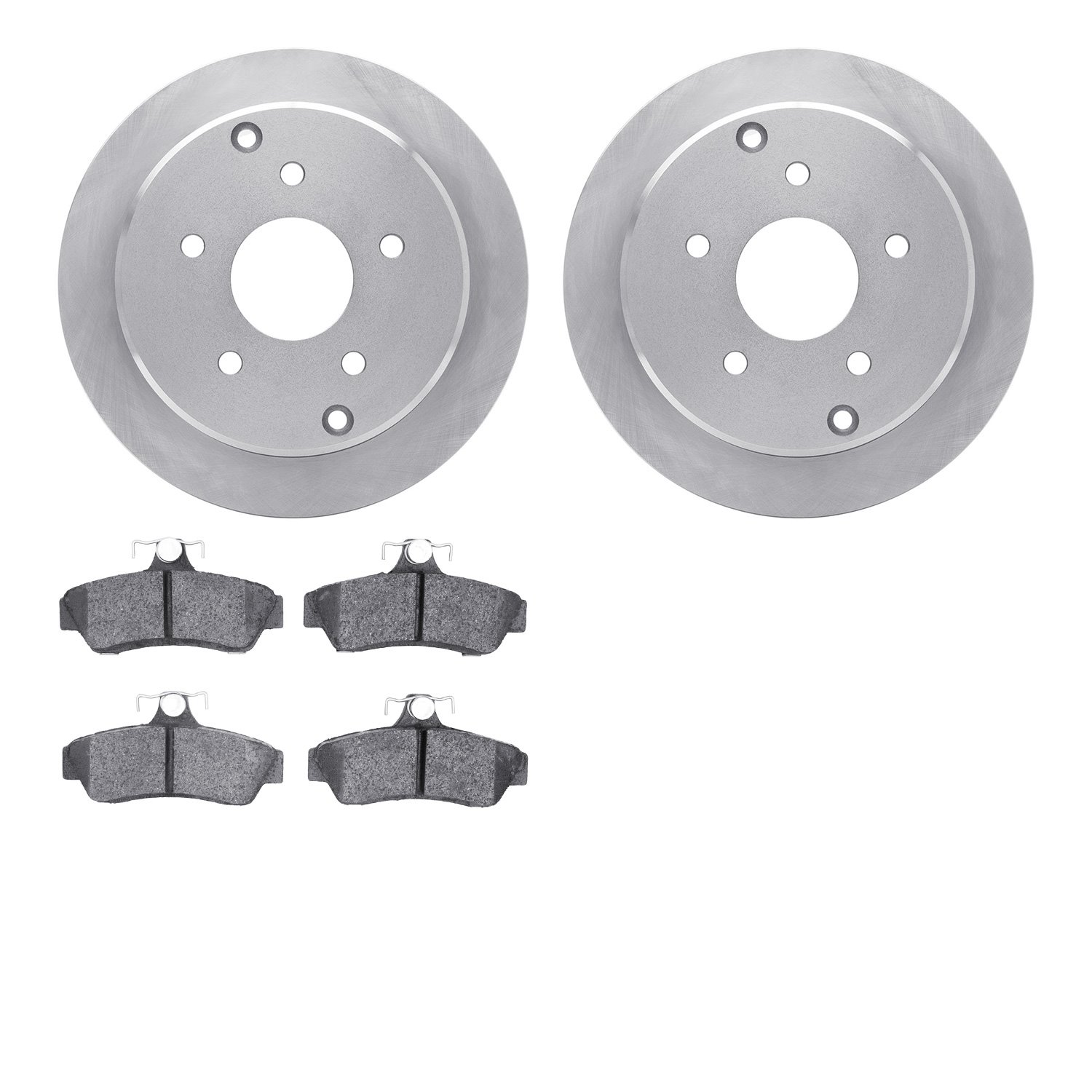 6502-52046 Brake Rotors w/5000 Advanced Brake Pads Kit, 2004-2004 GM, Position: Rear