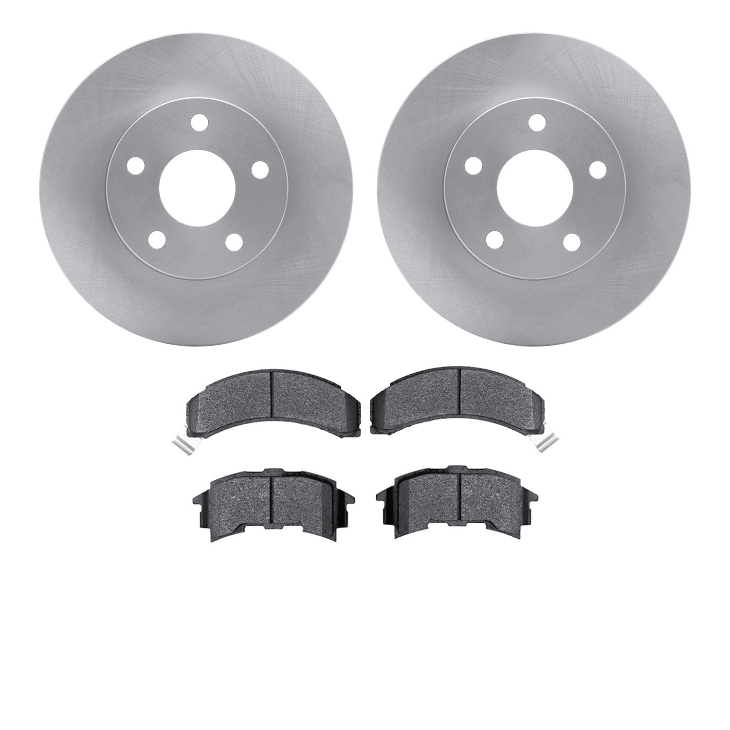 6502-52051 Brake Rotors w/5000 Advanced Brake Pads Kit, 1984-1987 GM, Position: Rear