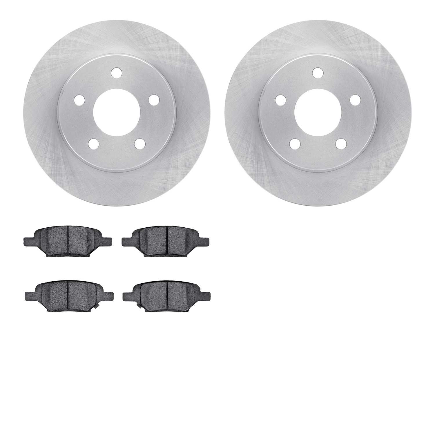 6502-53031 Brake Rotors w/5000 Advanced Brake Pads Kit, 2004-2012 GM, Position: Rear