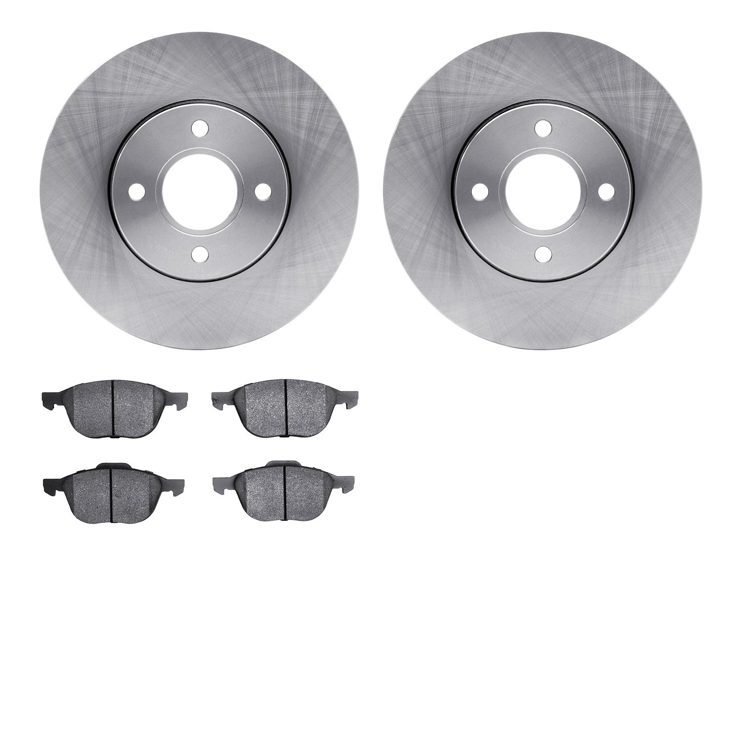 6502-54406 Brake Rotors w/5000 Advanced Brake Pads Kit, 2005-2012 Ford/Lincoln/Mercury/Mazda, Position: Front