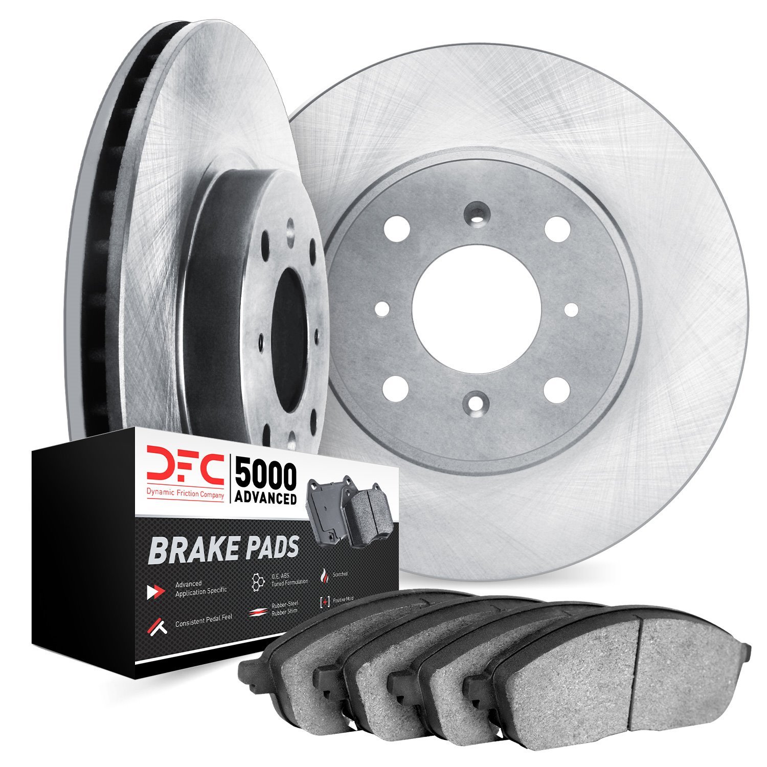 Brake Rotors w/5000 Advanced Brake Pads Kit, 1971-1973