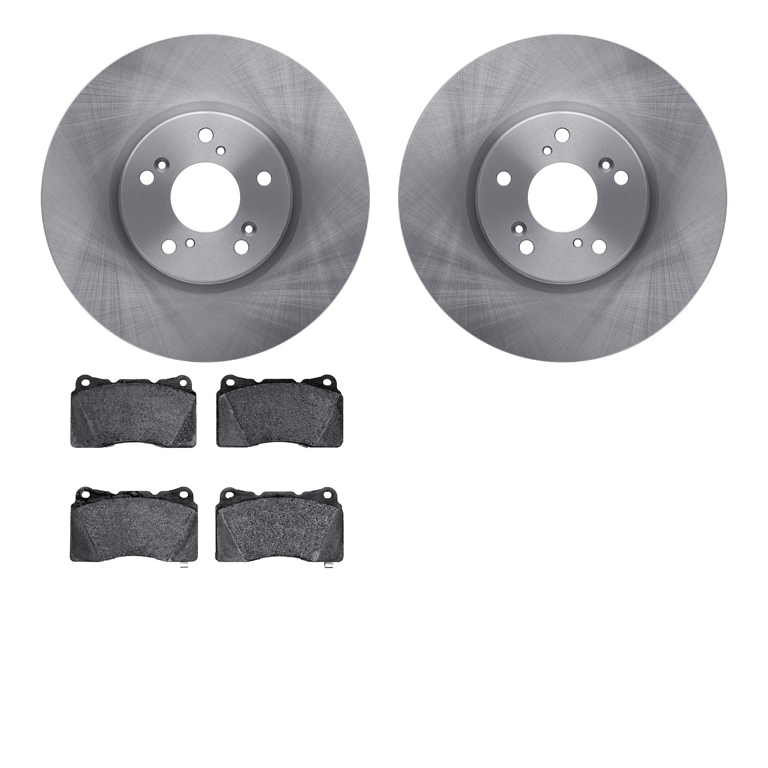 6502-58112 Brake Rotors w/5000 Advanced Brake Pads Kit, 2004-2008 Acura/Honda, Position: Front