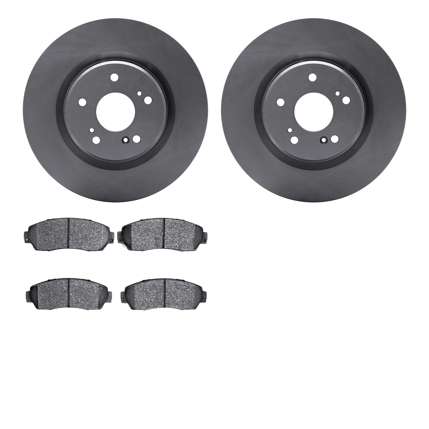 6502-58166 Brake Rotors w/5000 Advanced Brake Pads Kit, Fits Select Acura/Honda, Position: Front