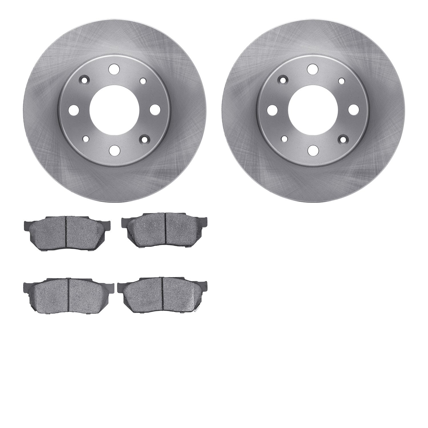 6502-59117 Brake Rotors w/5000 Advanced Brake Pads Kit, 1984-2006 Acura/Honda, Position: Front