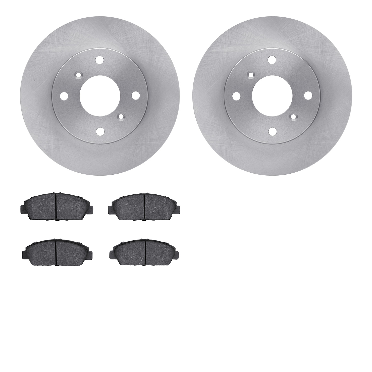 6502-59222 Brake Rotors w/5000 Advanced Brake Pads Kit, 1992-1996 Acura/Honda, Position: Front