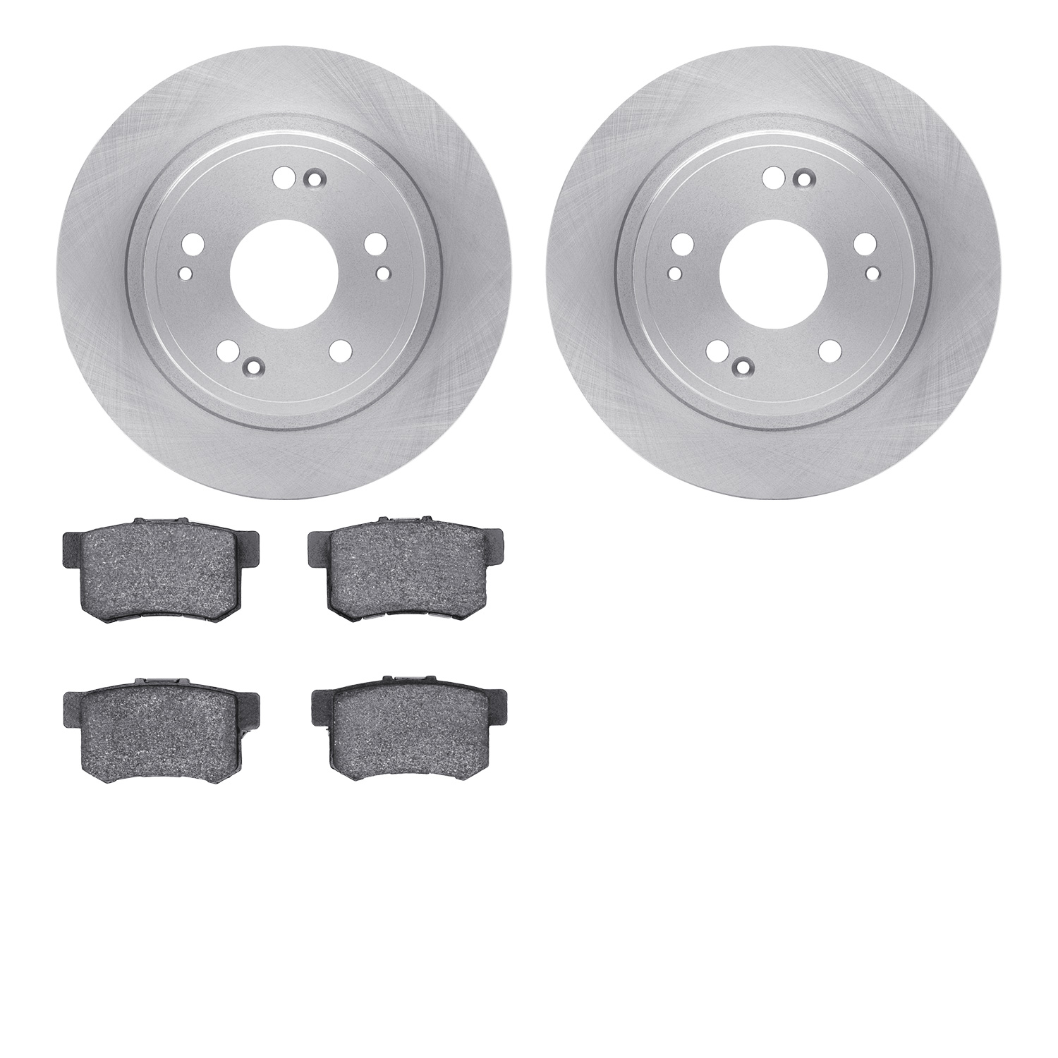 6502-59270 Brake Rotors w/5000 Advanced Brake Pads Kit, Fits Select Acura/Honda, Position: Rear